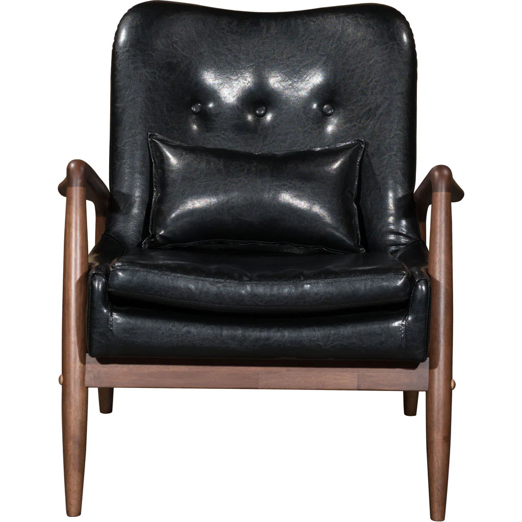 Braden Lounge Chair & Ottoman Black - Image 4