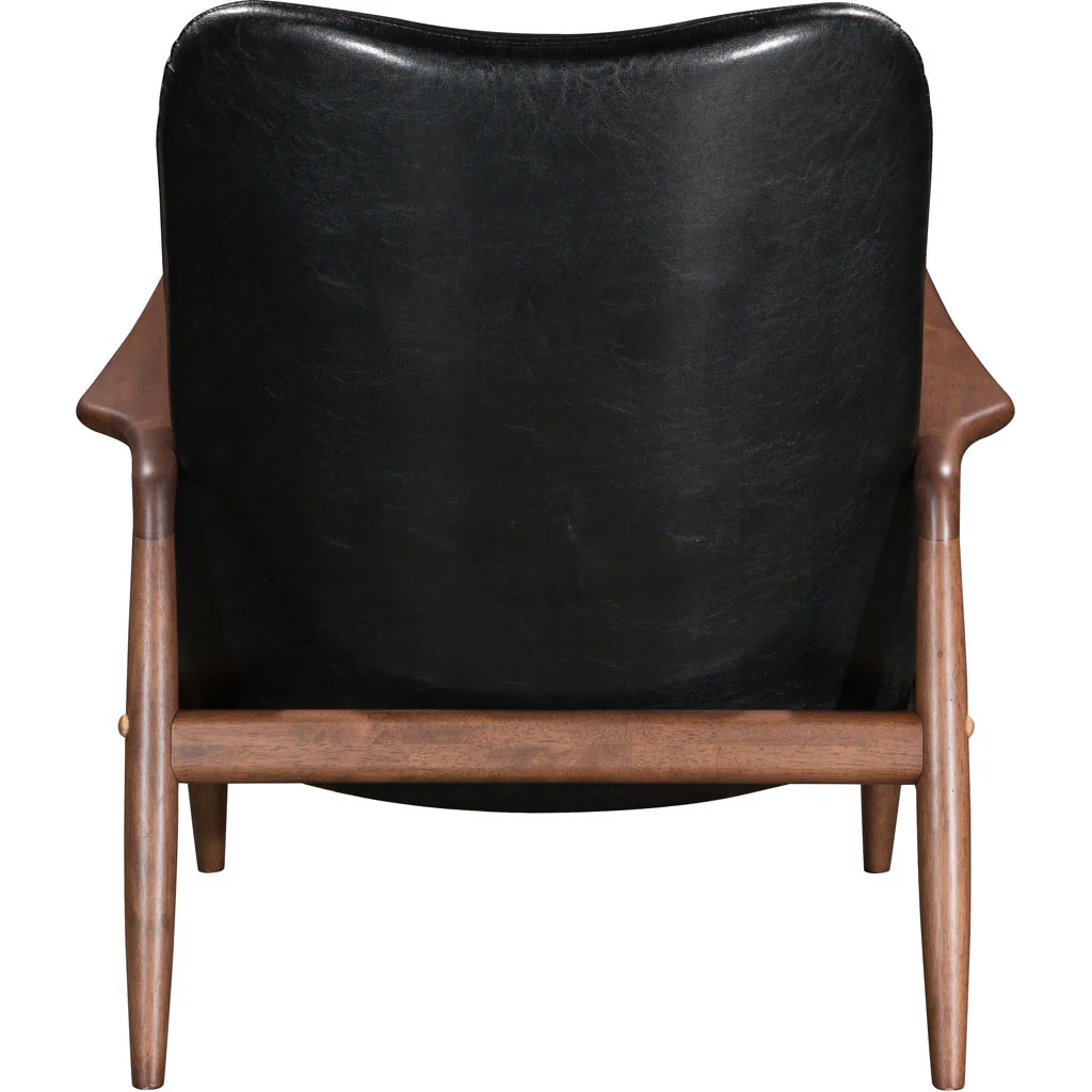 Braden Lounge Chair & Ottoman Black - Image 5
