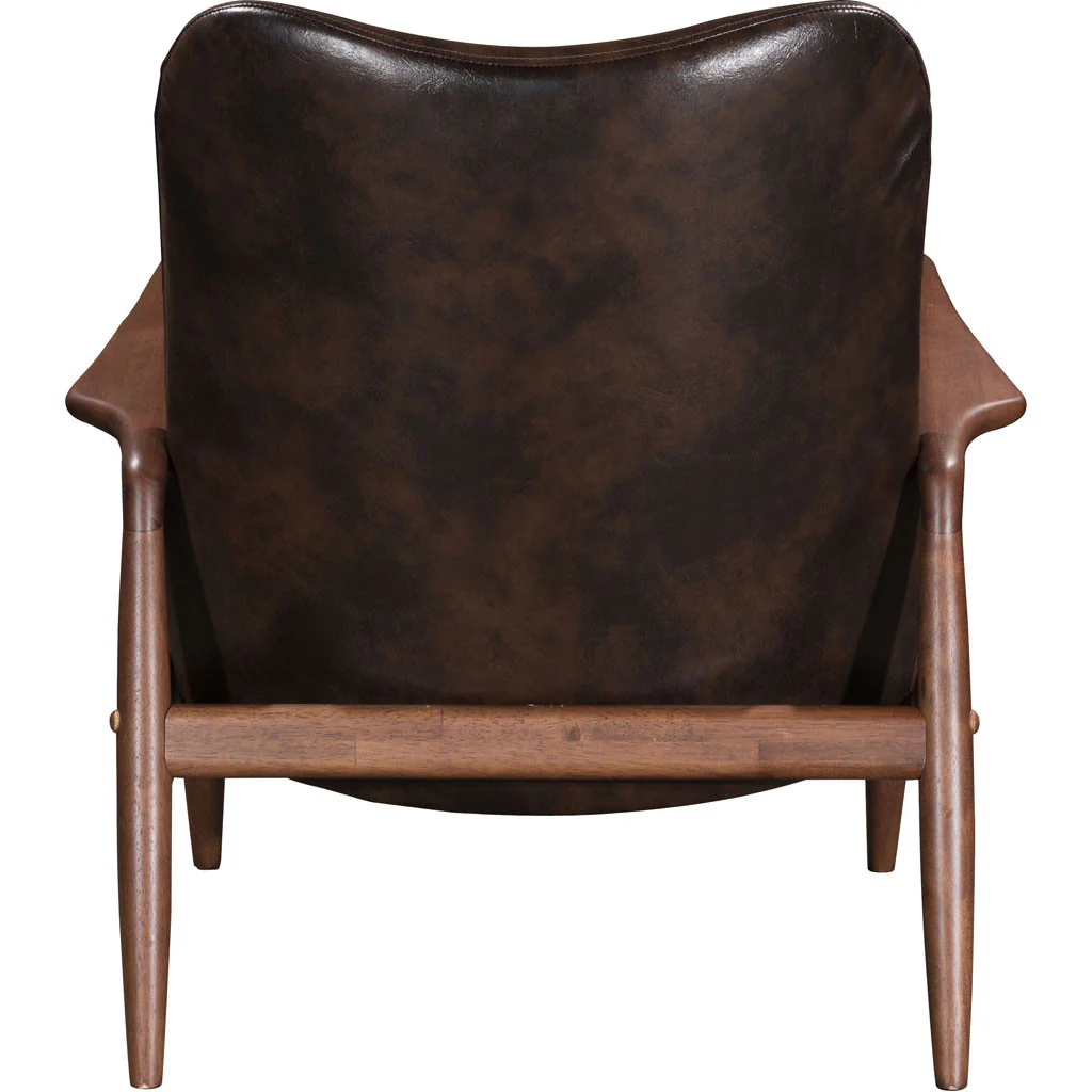 Braden Lounge Chair & Ottoman Brown - Image 5