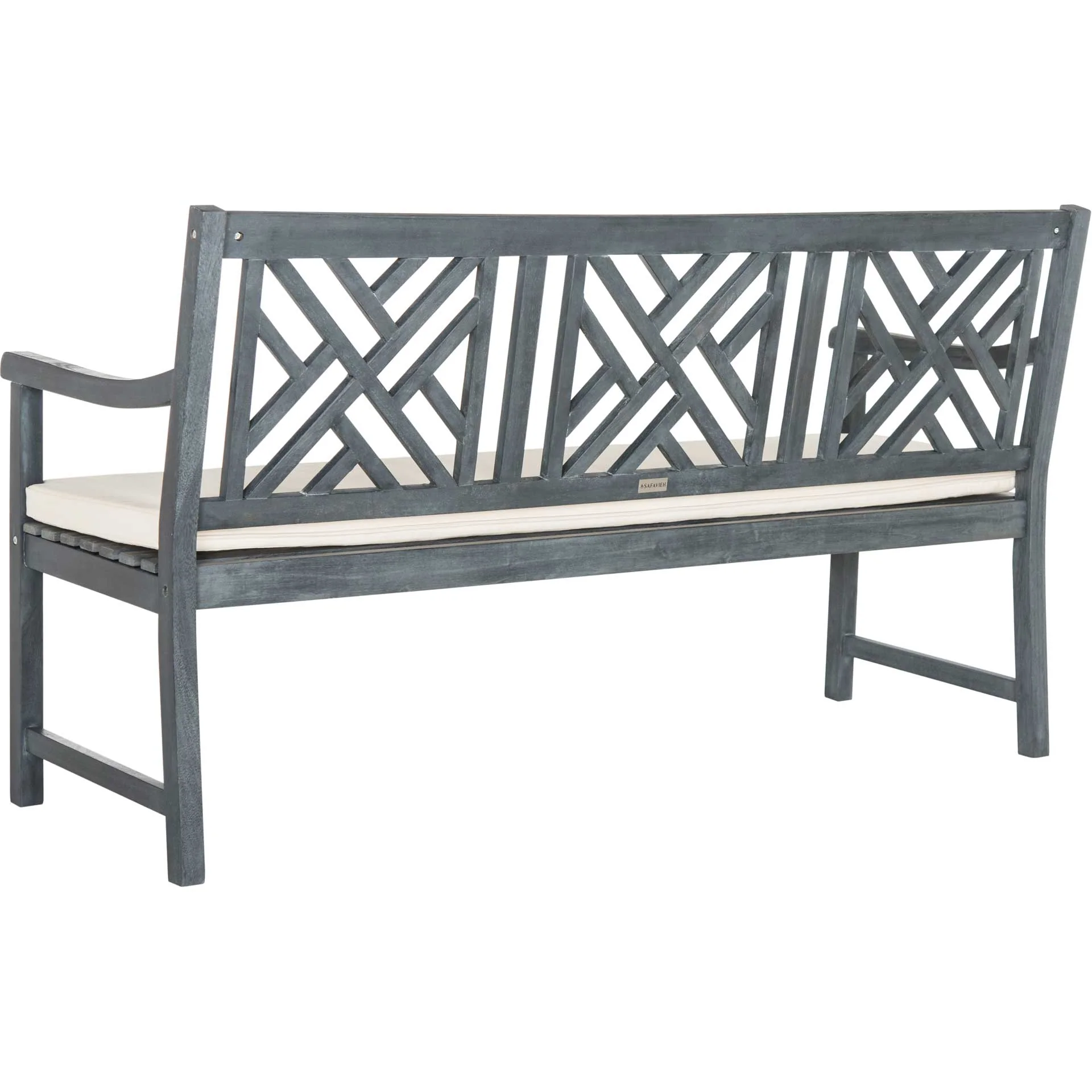 Bradley 3 Seat Bench Ash Gray/Beige - Image 3