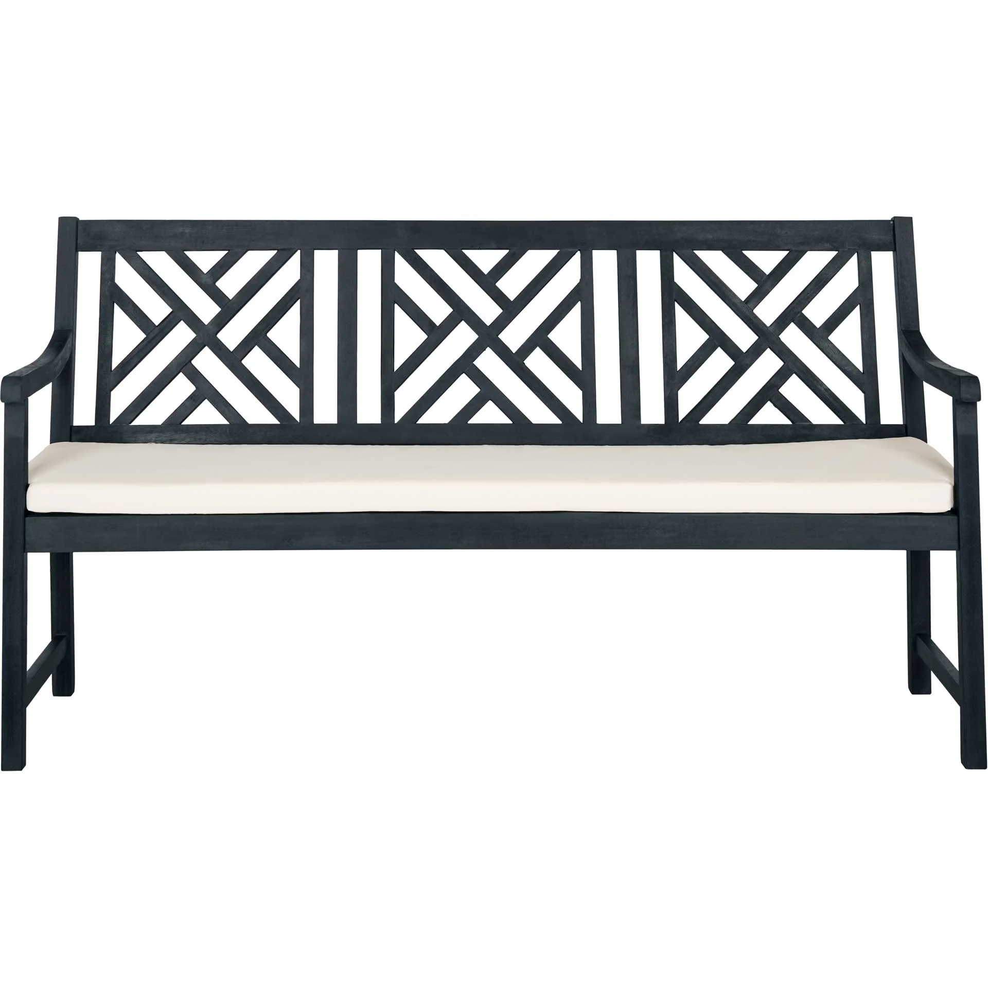 Bradley 3 Seat Bench Dark Slate Gray/Beige - Image 2
