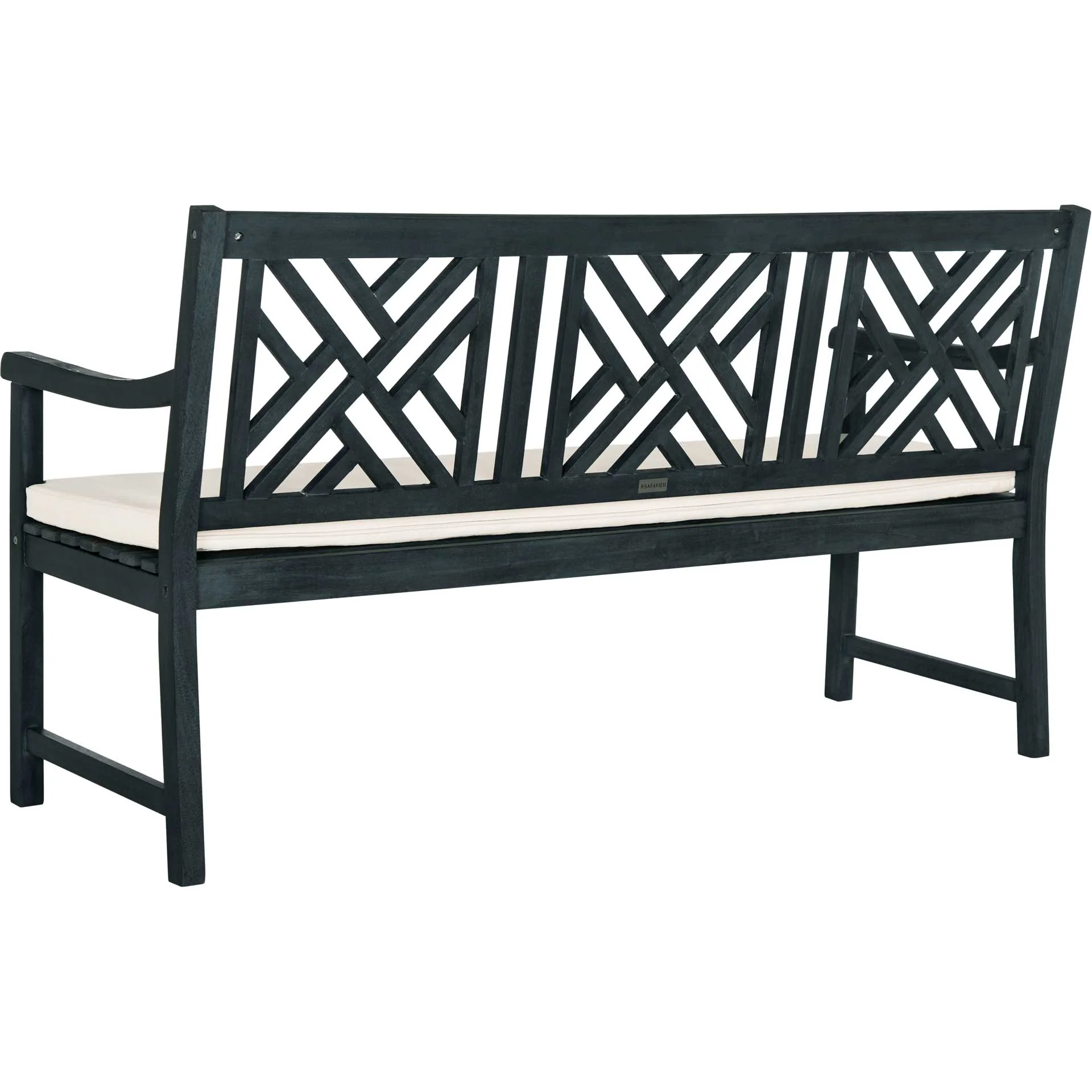 Bradley 3 Seat Bench Dark Slate Gray/Beige - Image 3