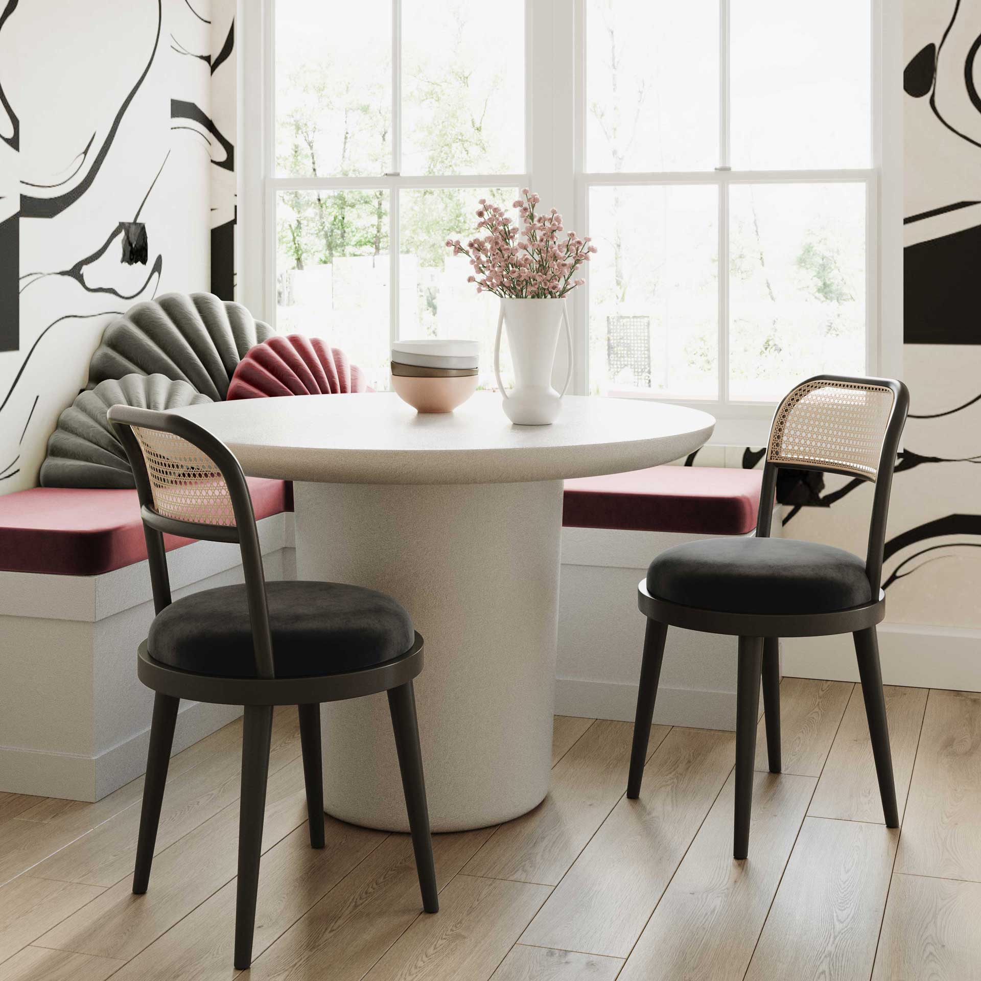 Brandon Cane Dining Chair Black - Image 10