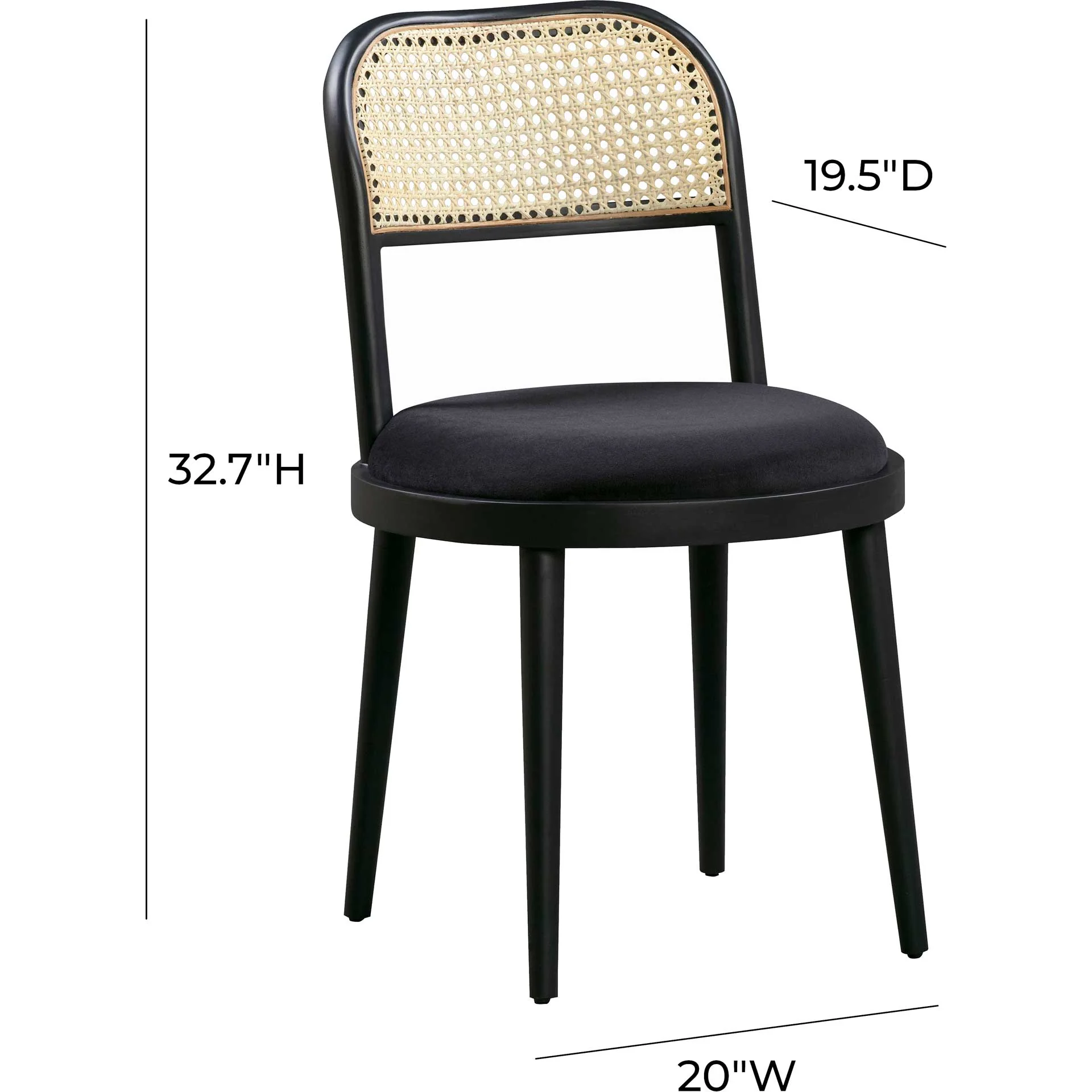 Brandon Cane Dining Chair Black - Image 9