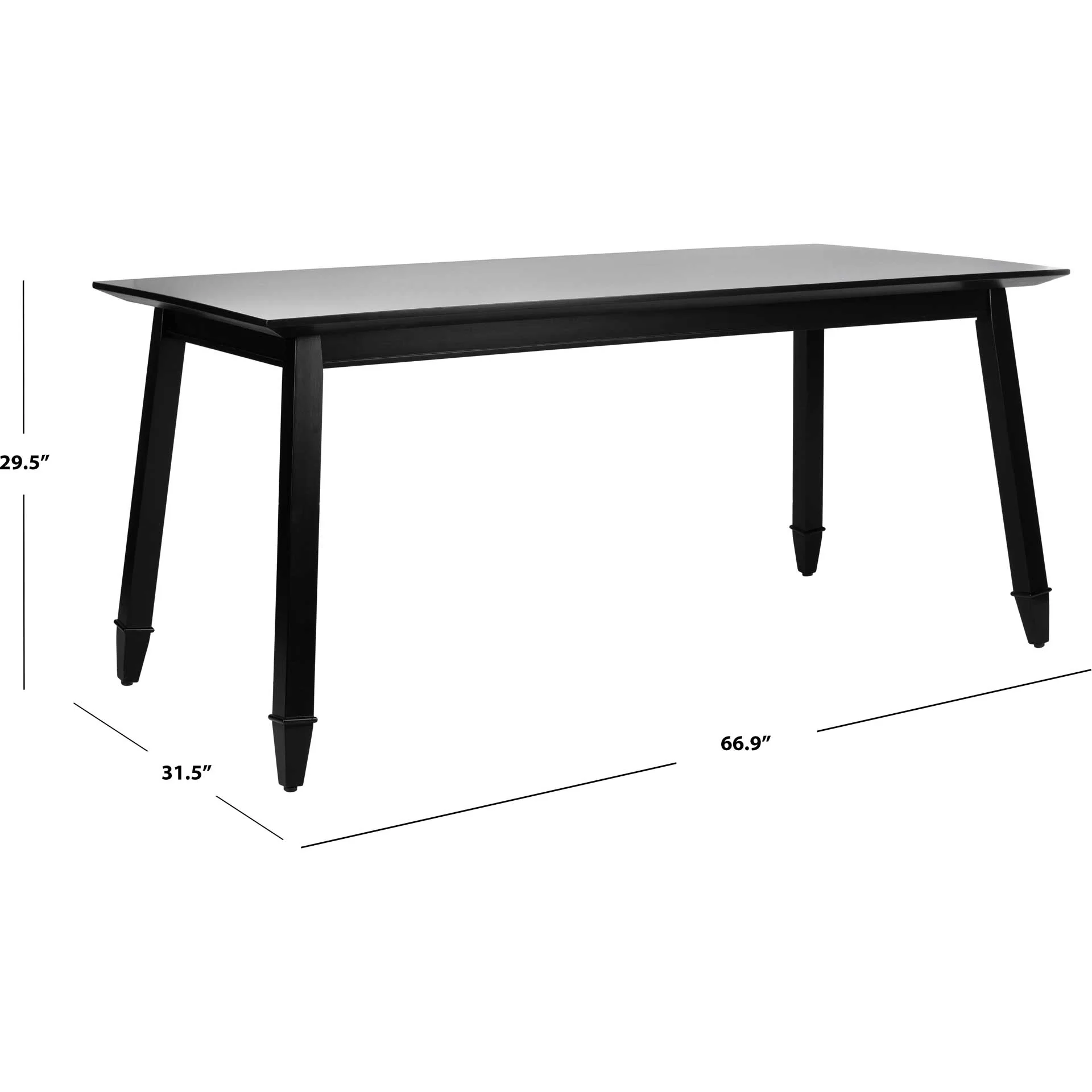 Brandon Rectangle Dining Table Black - Image 6