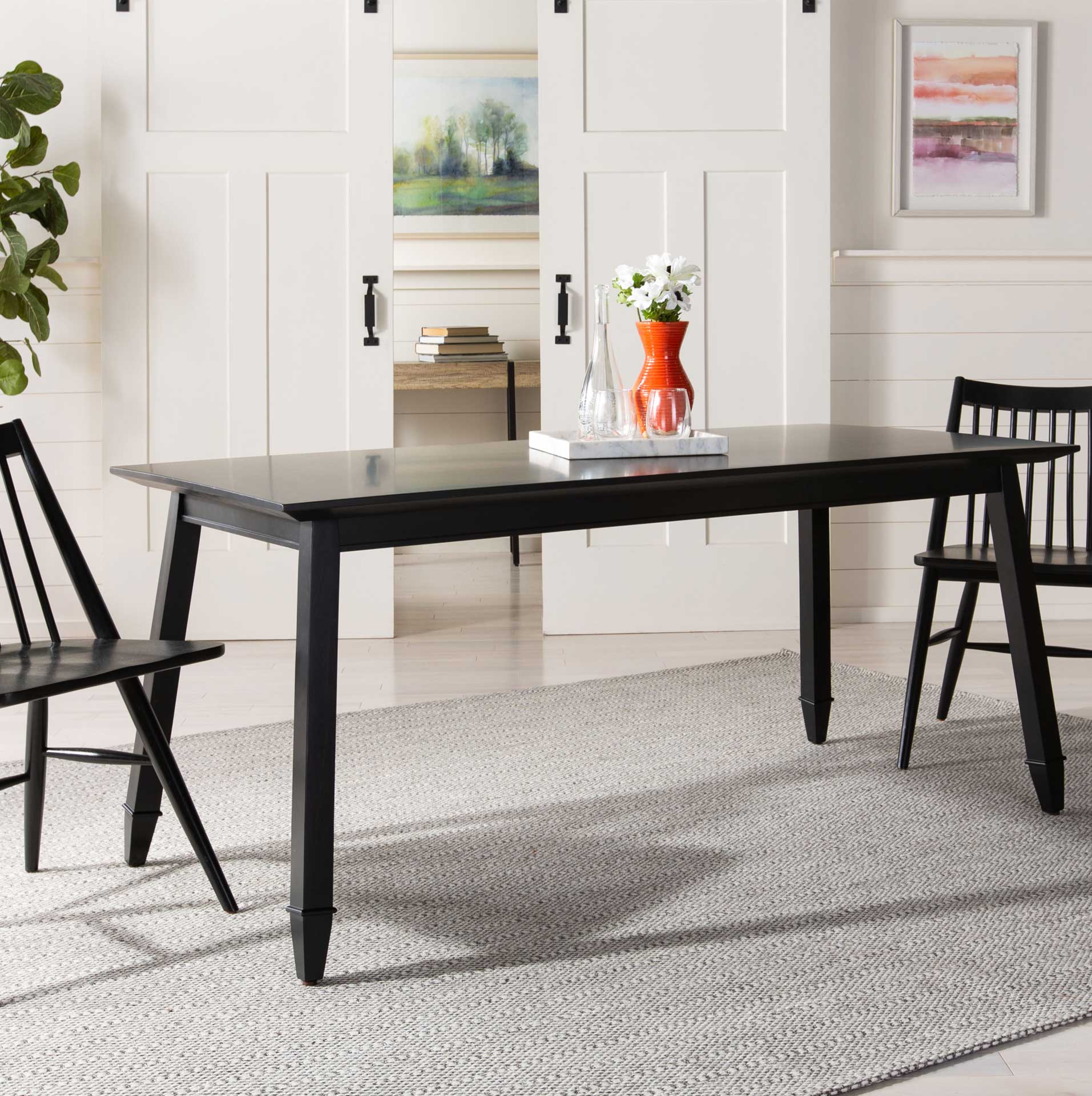 Brandon Rectangle Dining Table Black - Image 7