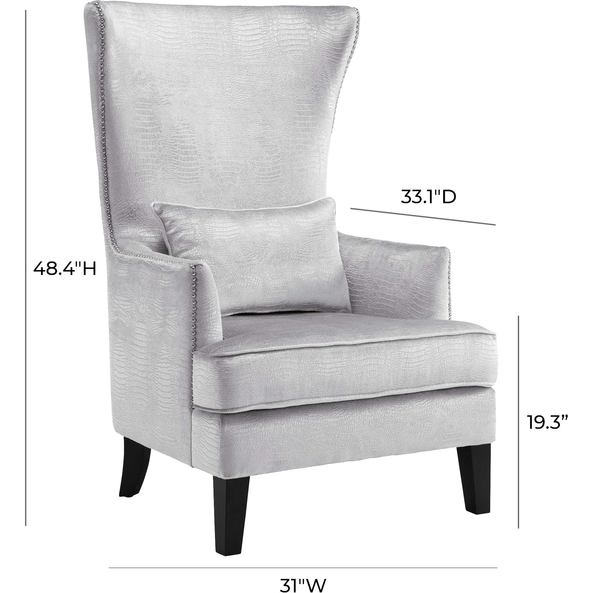 Brantley Tall Chair Silver - Image 5
