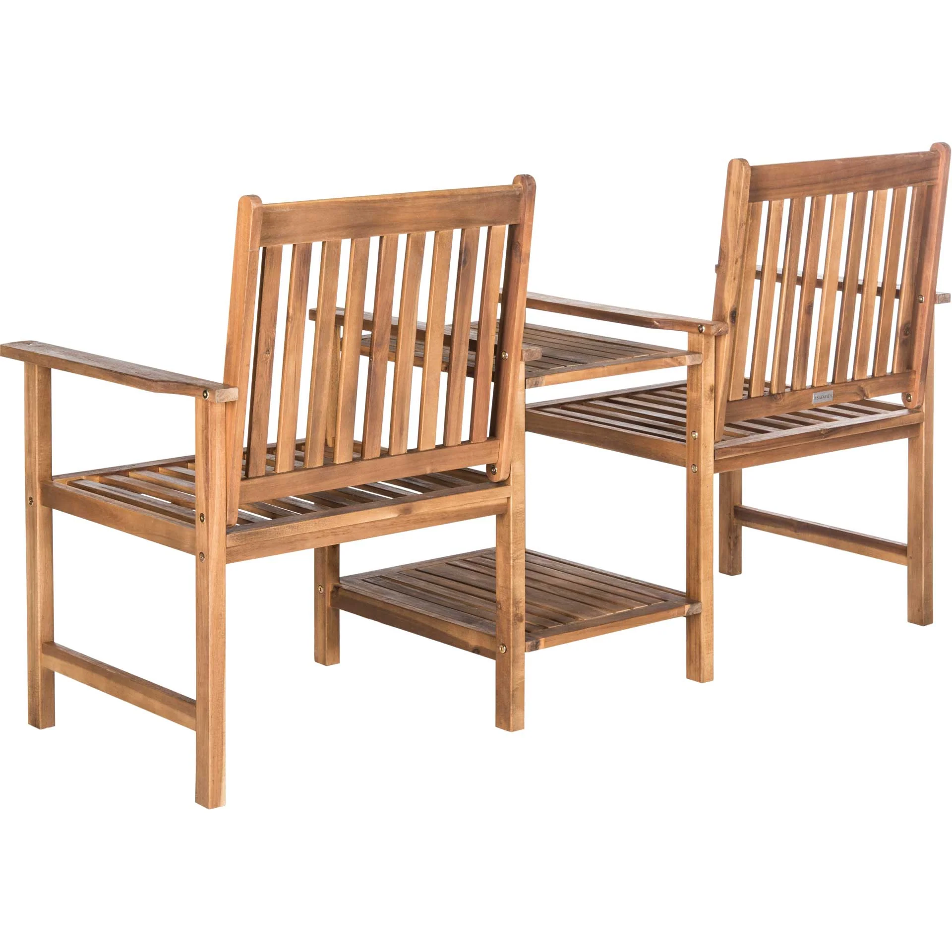 Brantley Twin Seat Bench Teak Brown - Image 3