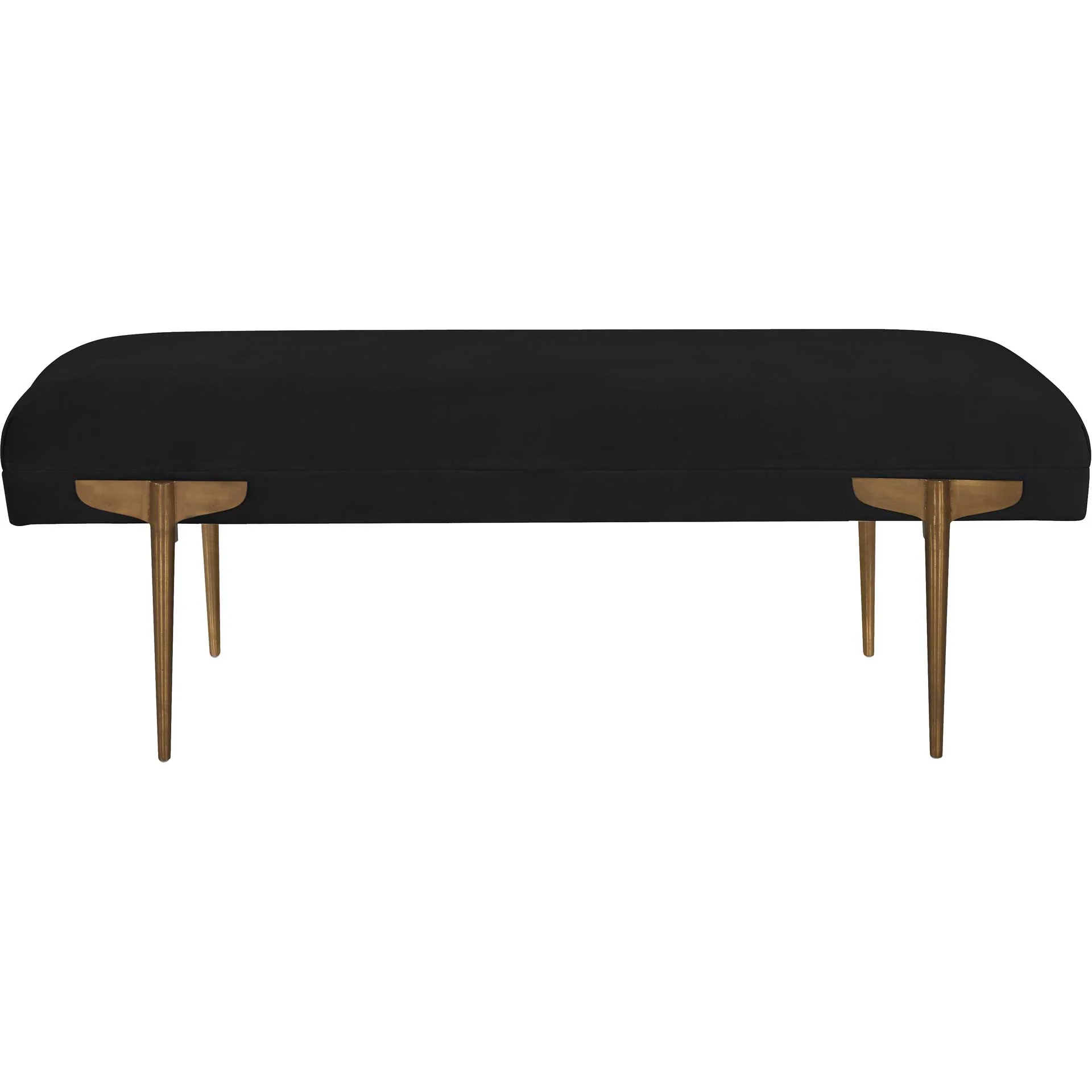 Braxton Velvet Bench Black - Image 2