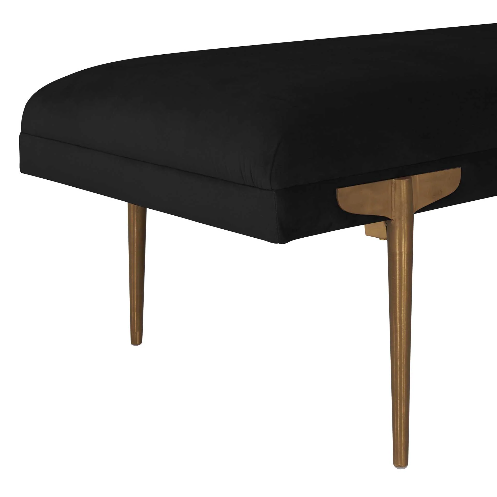 Braxton Velvet Bench Black - Image 3
