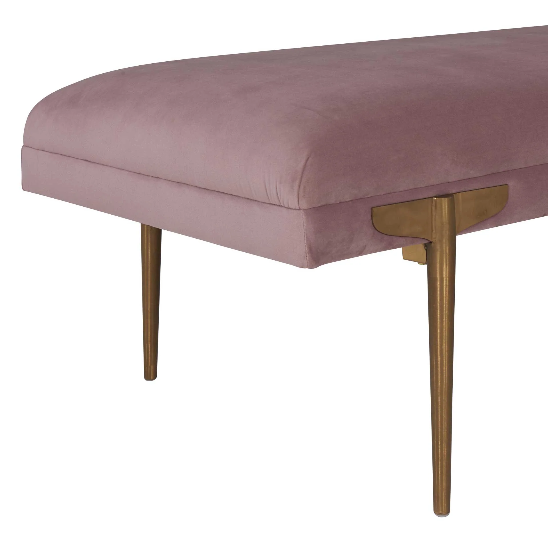 Braxton Velvet Bench Mauve - Image 3