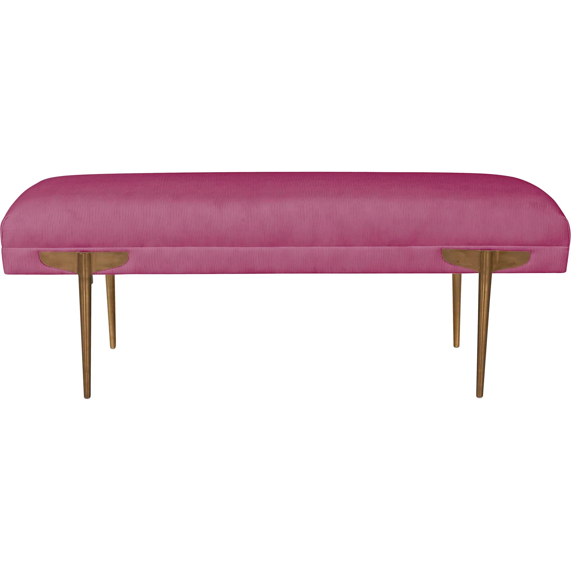 Braxton Velvet Bench Pink - Image 2