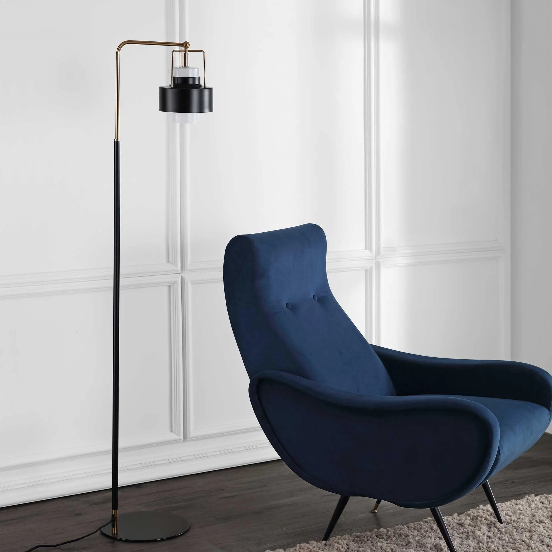 Brayden Floor Lamp Black/Brass Gold - Image 3