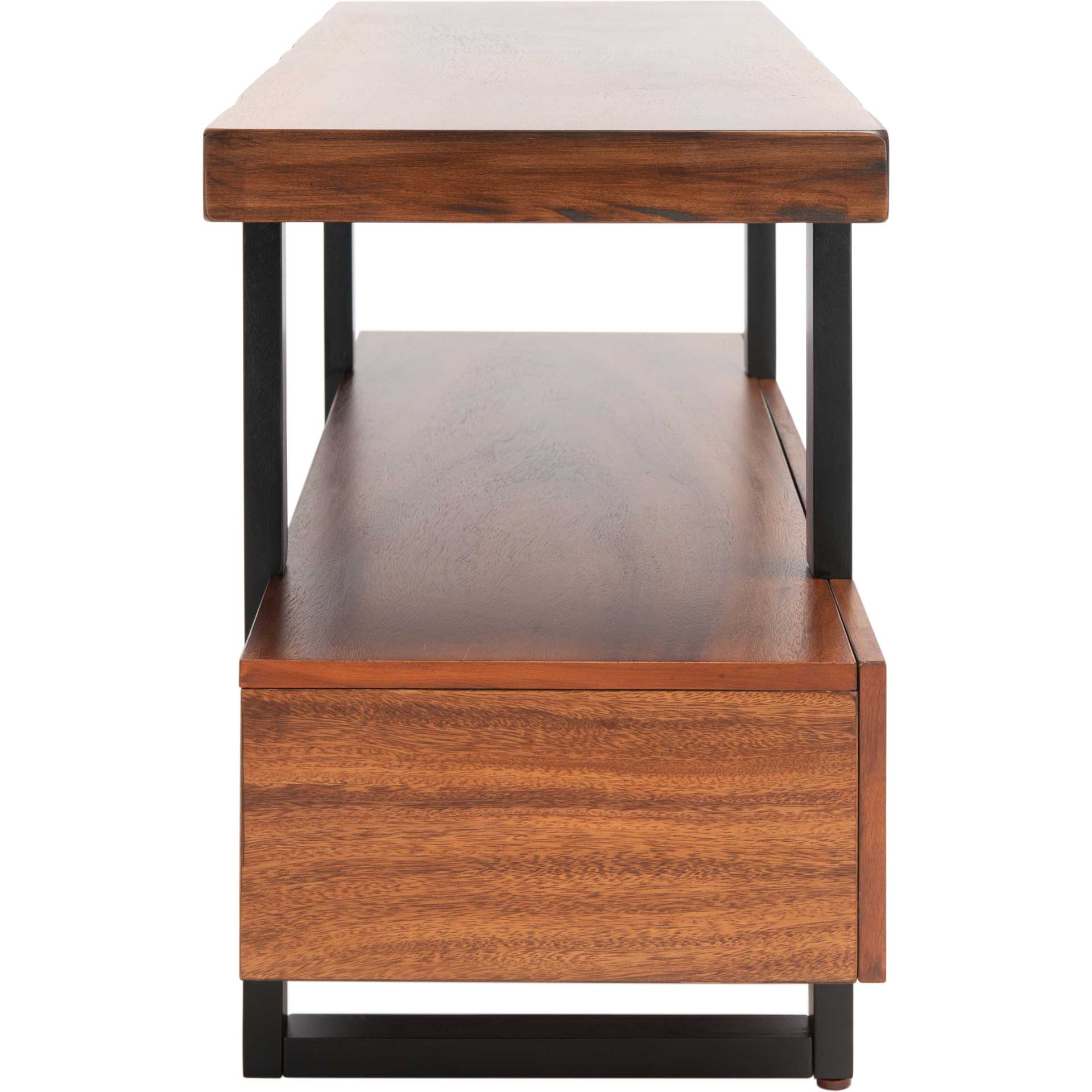 Brayson 1 Drawer Media Stand Brown/Black - Image 2