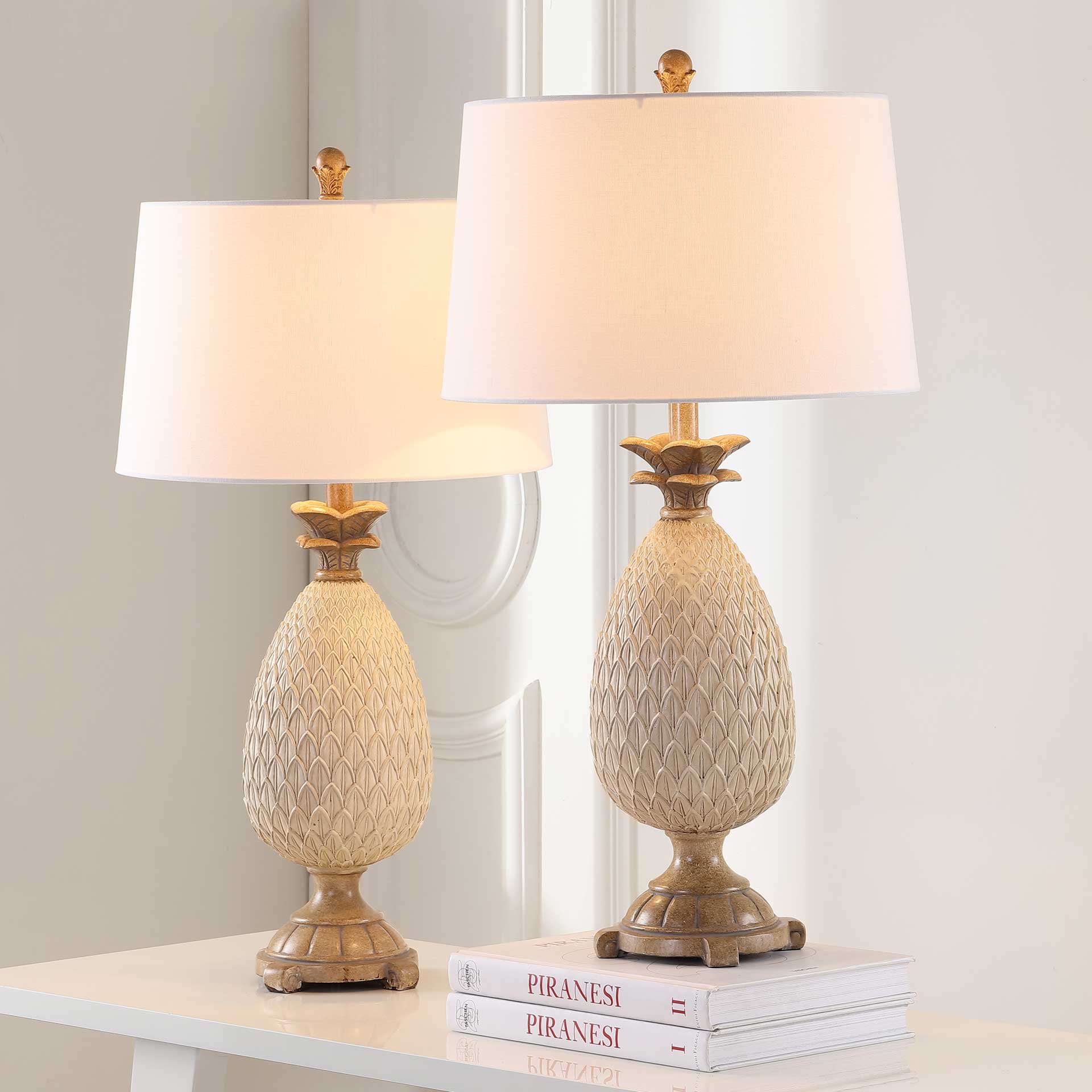 Brenda Table Lamp Antique Cream/Brown (Set of 2) - Image 4