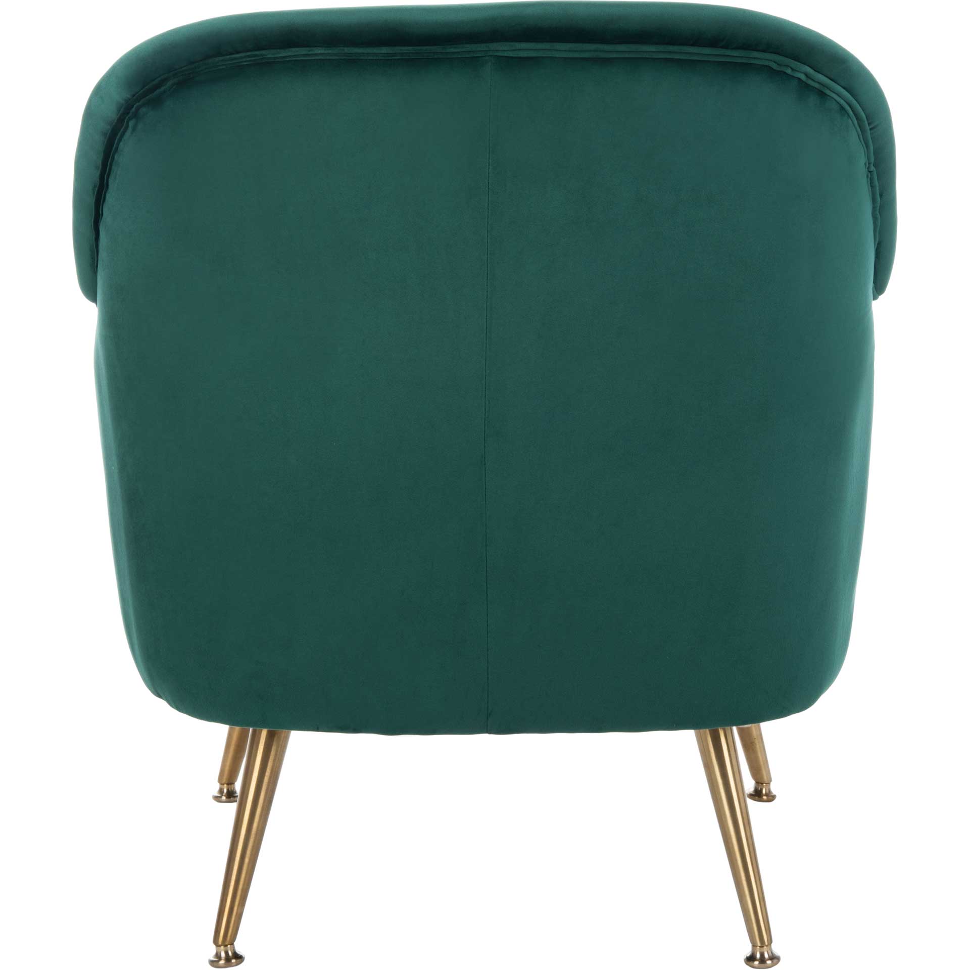 Brendan Mid Century Arm Chair Emerald/Brass - Image 4