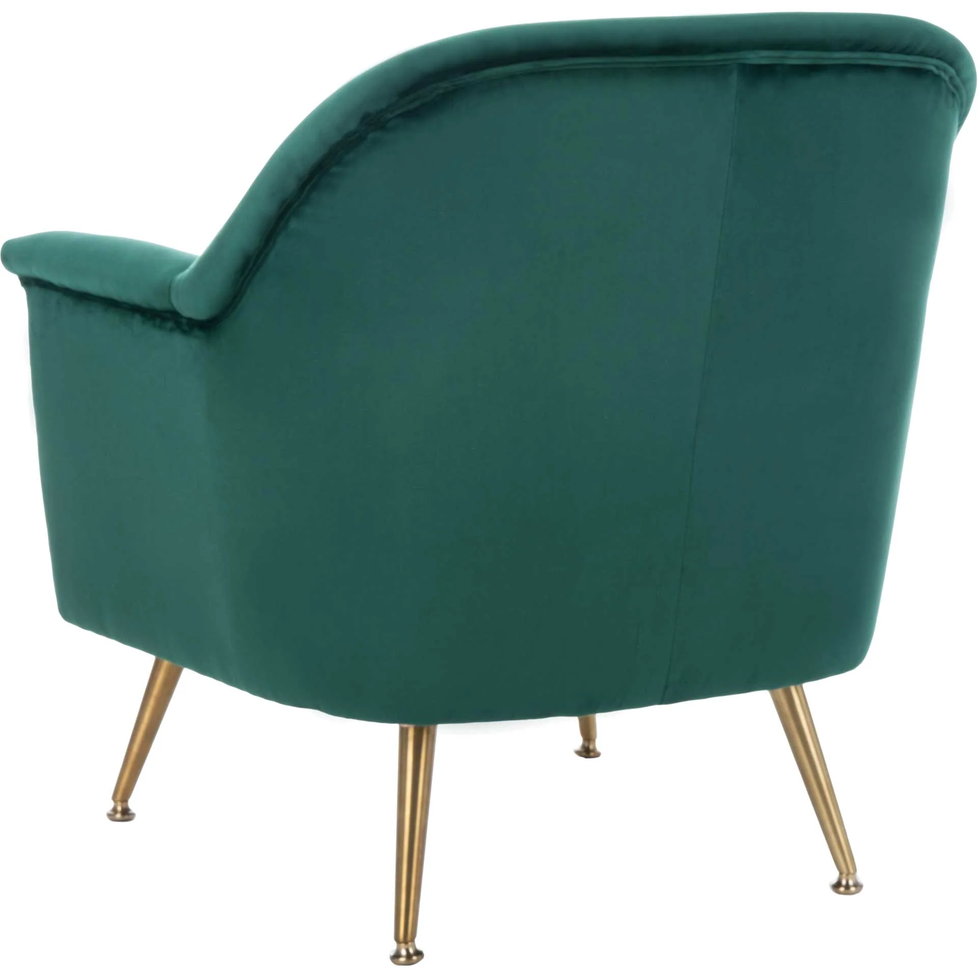 Brendan Mid Century Arm Chair Emerald/Brass - Image 5