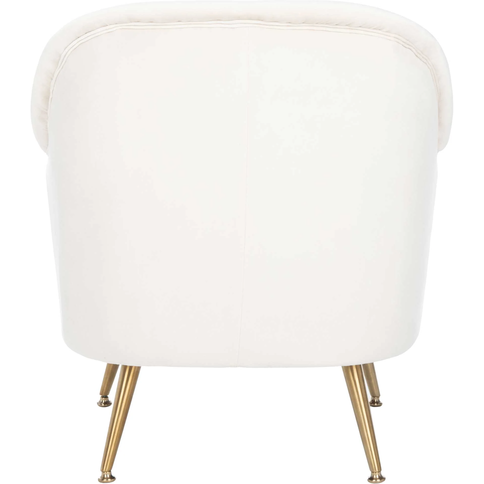 Brendan Mid Century Arm Chair Ivory/Brass - Image 4