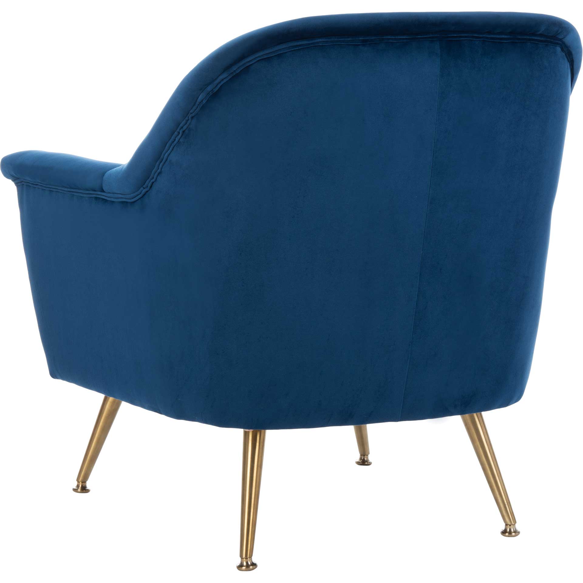 Brendan Mid Century Arm Chair Navy/Brass - Image 5