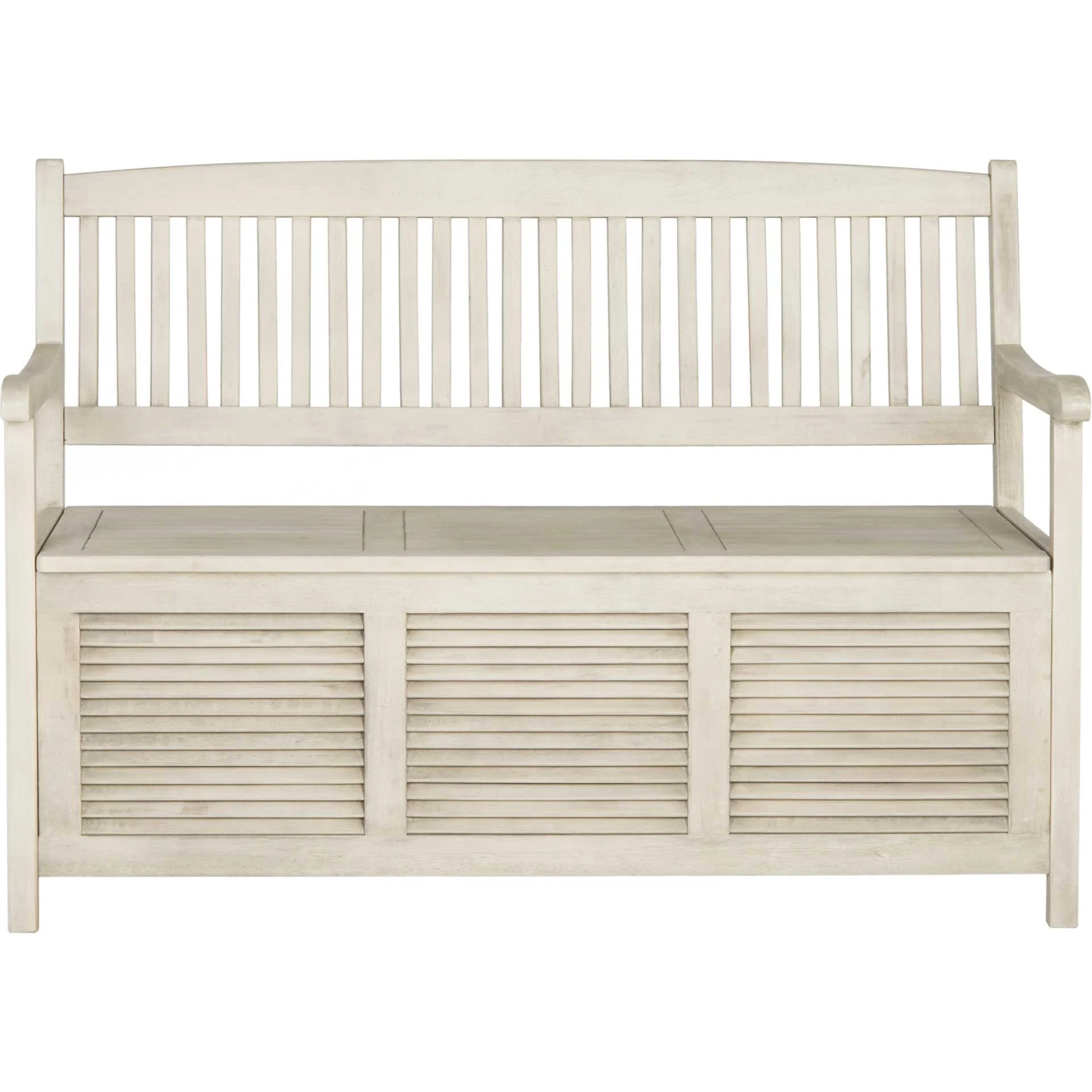 Brent Storage Bench Distressed White - Image 2