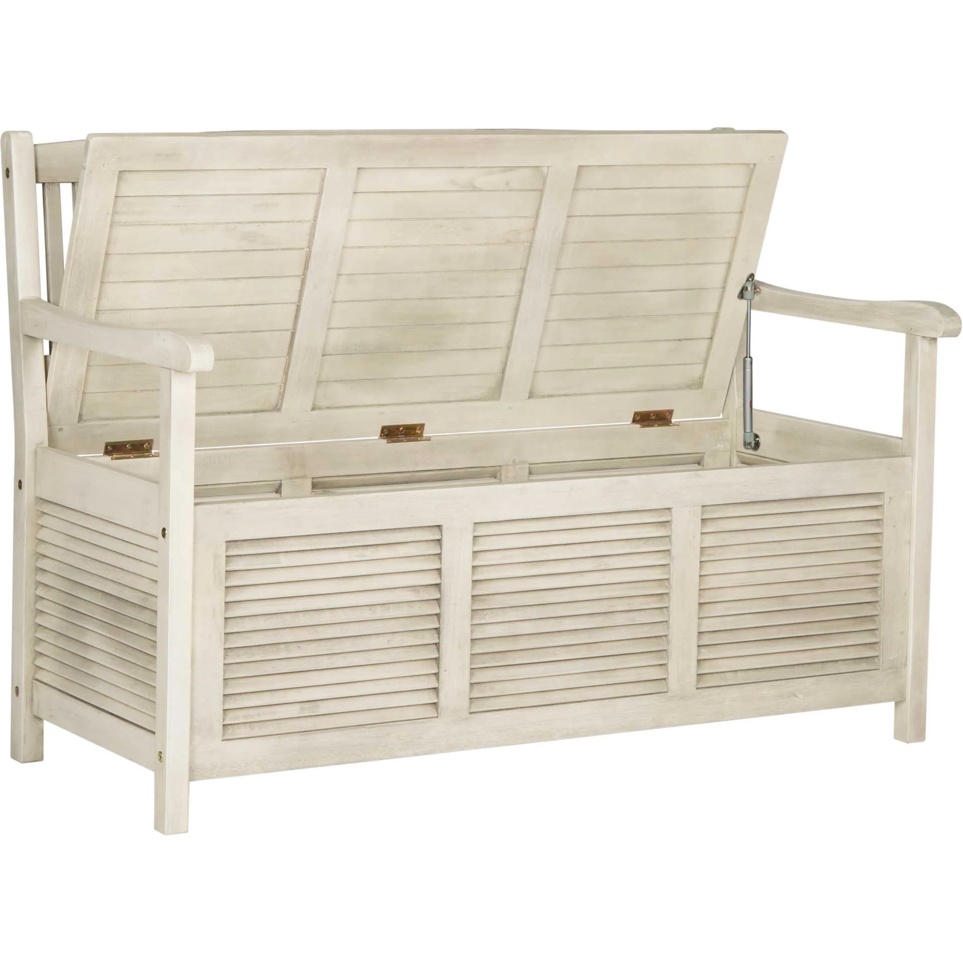 Brent Storage Bench Distressed White - Image 4