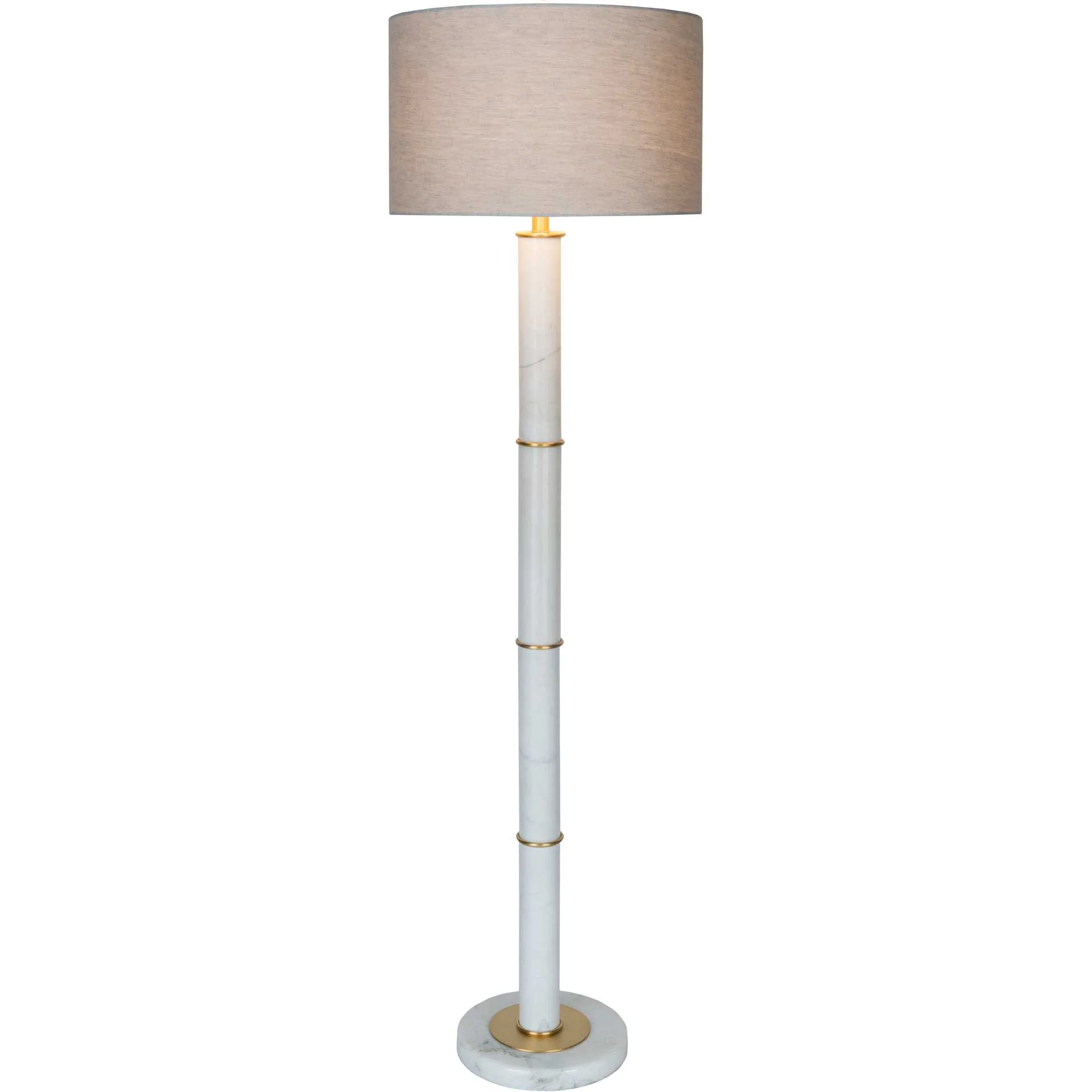 Brentley Floor Lamp Medium Gray/White/Beige - Image 2