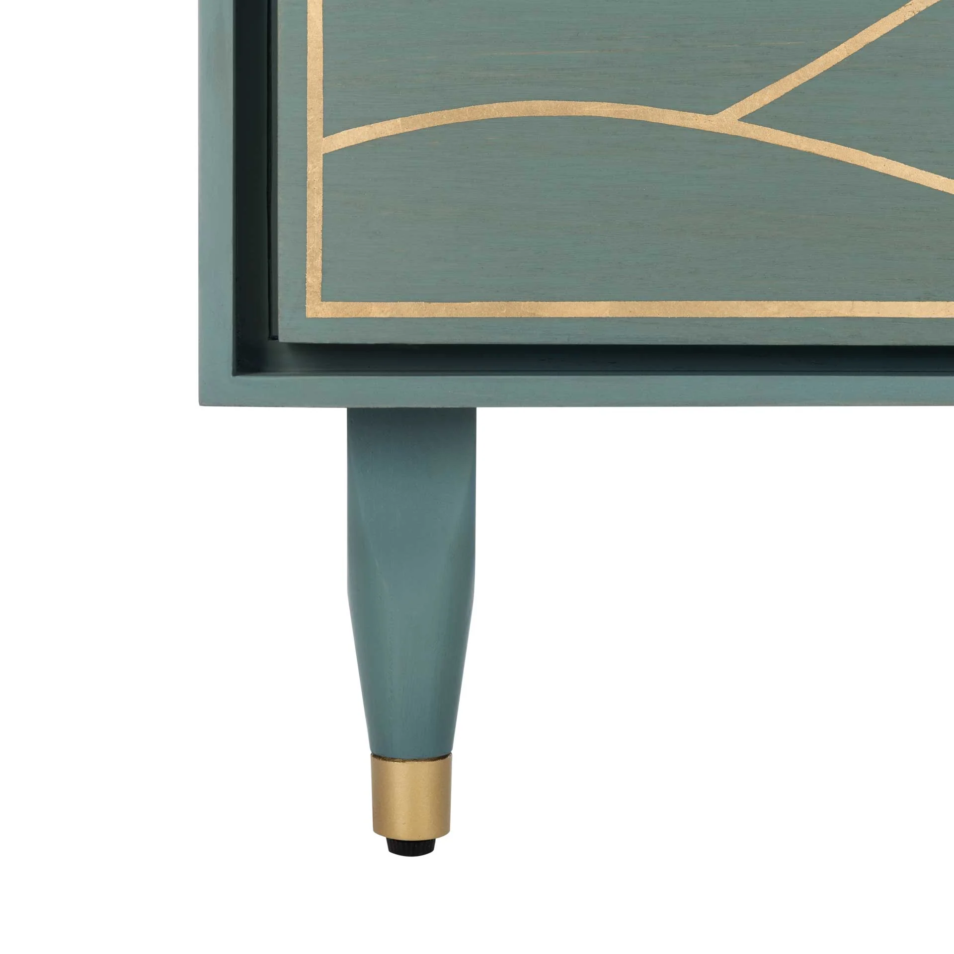 Brett Antique Gold Wave Nightstand Seafoam - Image 7