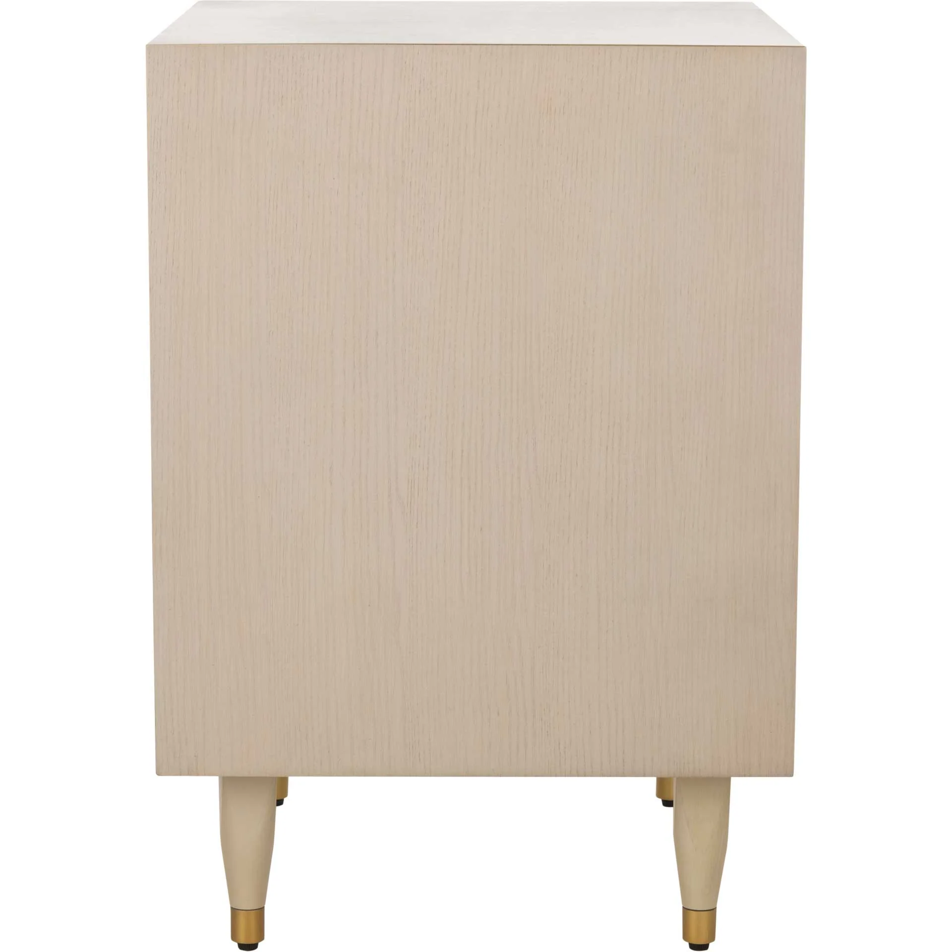 Brett Antique Gold Wave Nightstand White/Gold - Image 3