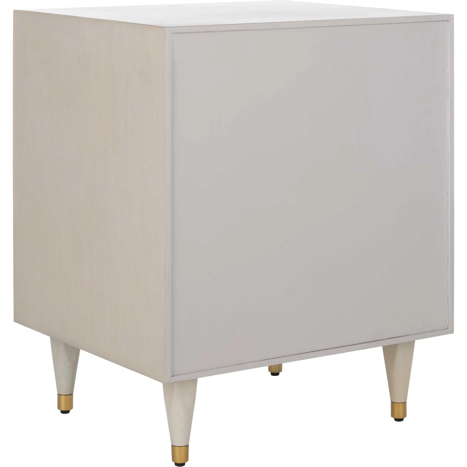 Brett Antique Gold Wave Nightstand White/Gold - Image 4