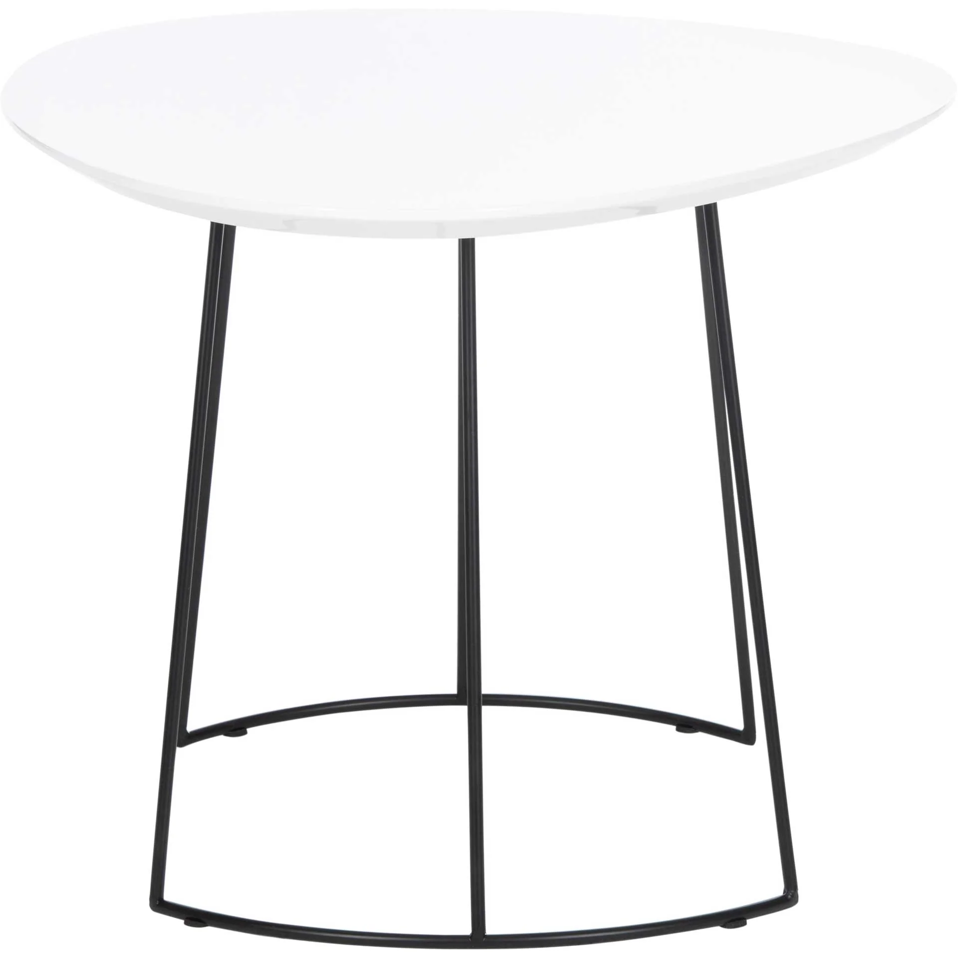 Bria Side Table Lacquer White/Black - Image 3