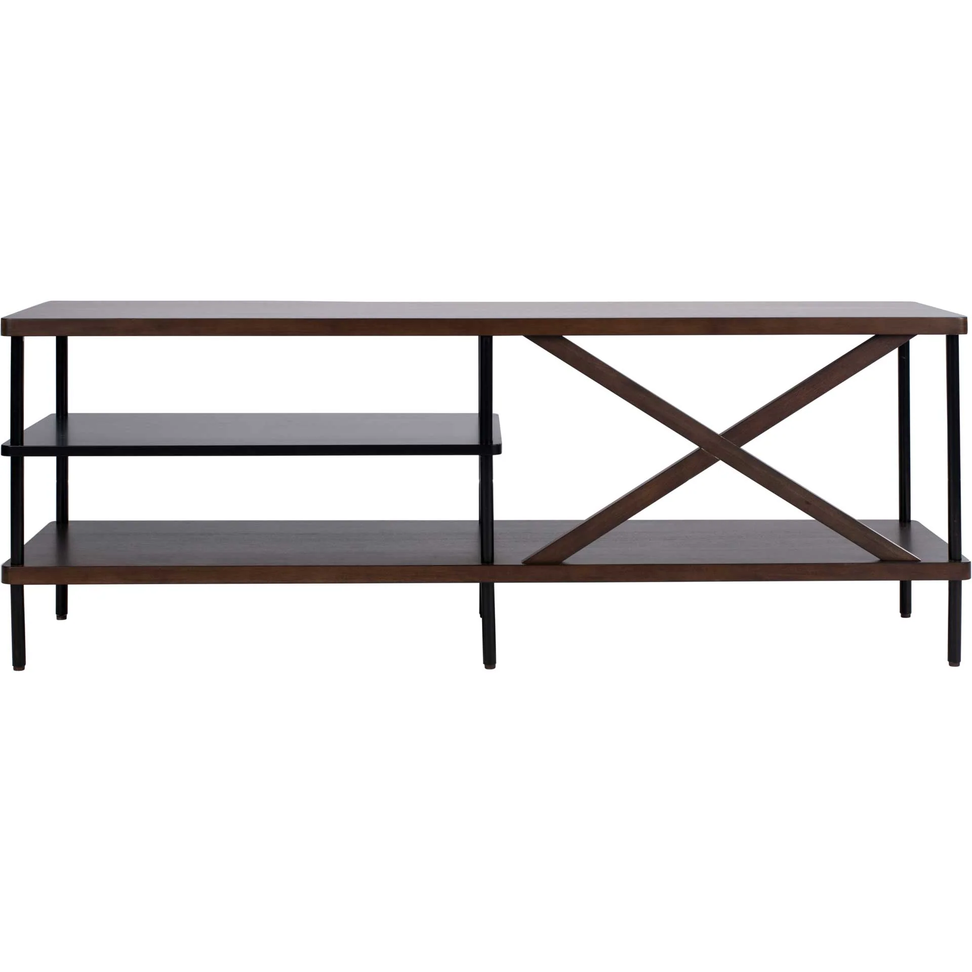 Brian Industrial TV Stand Walnut/Black - Image 4