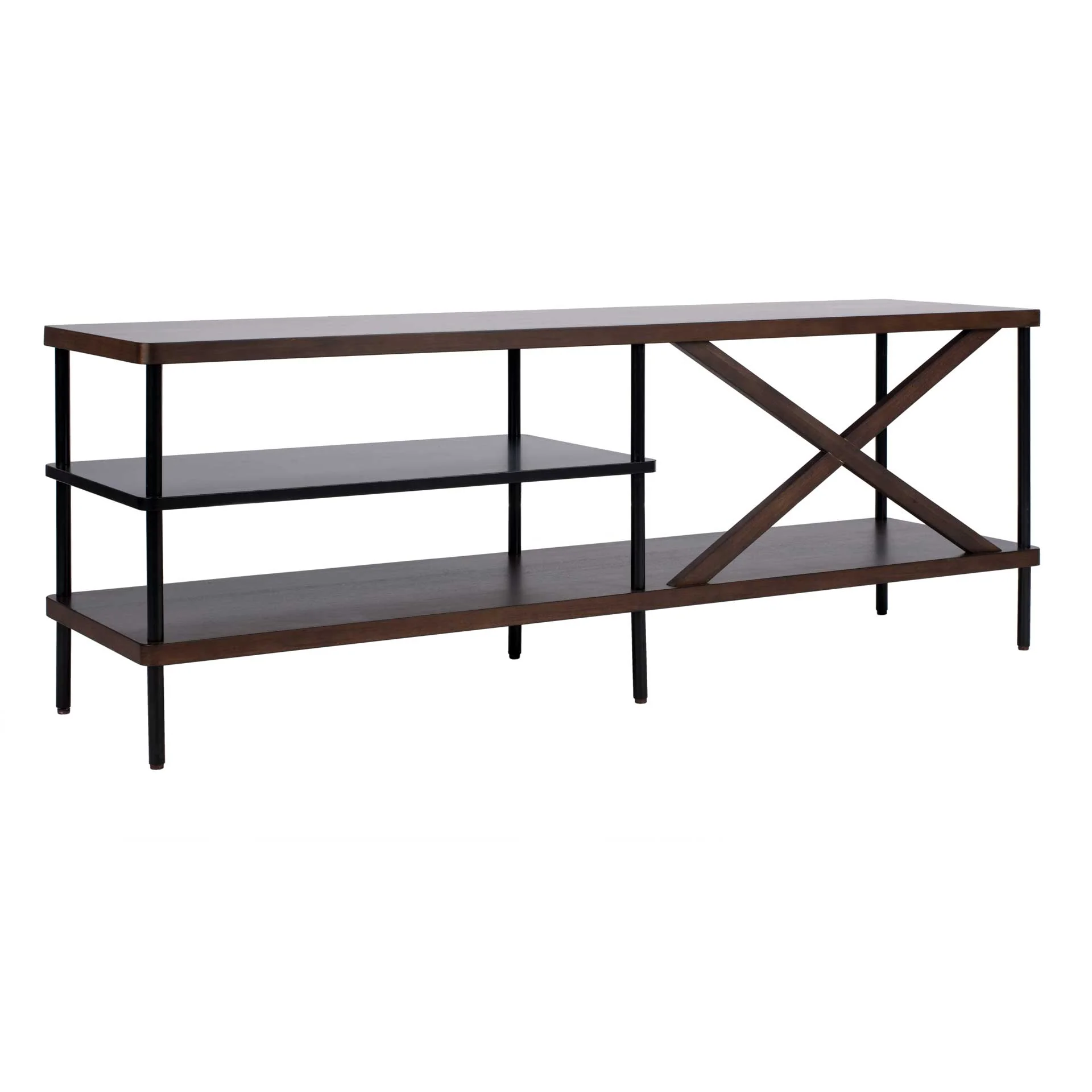 Brian Industrial TV Stand Walnut/Black - Image 5