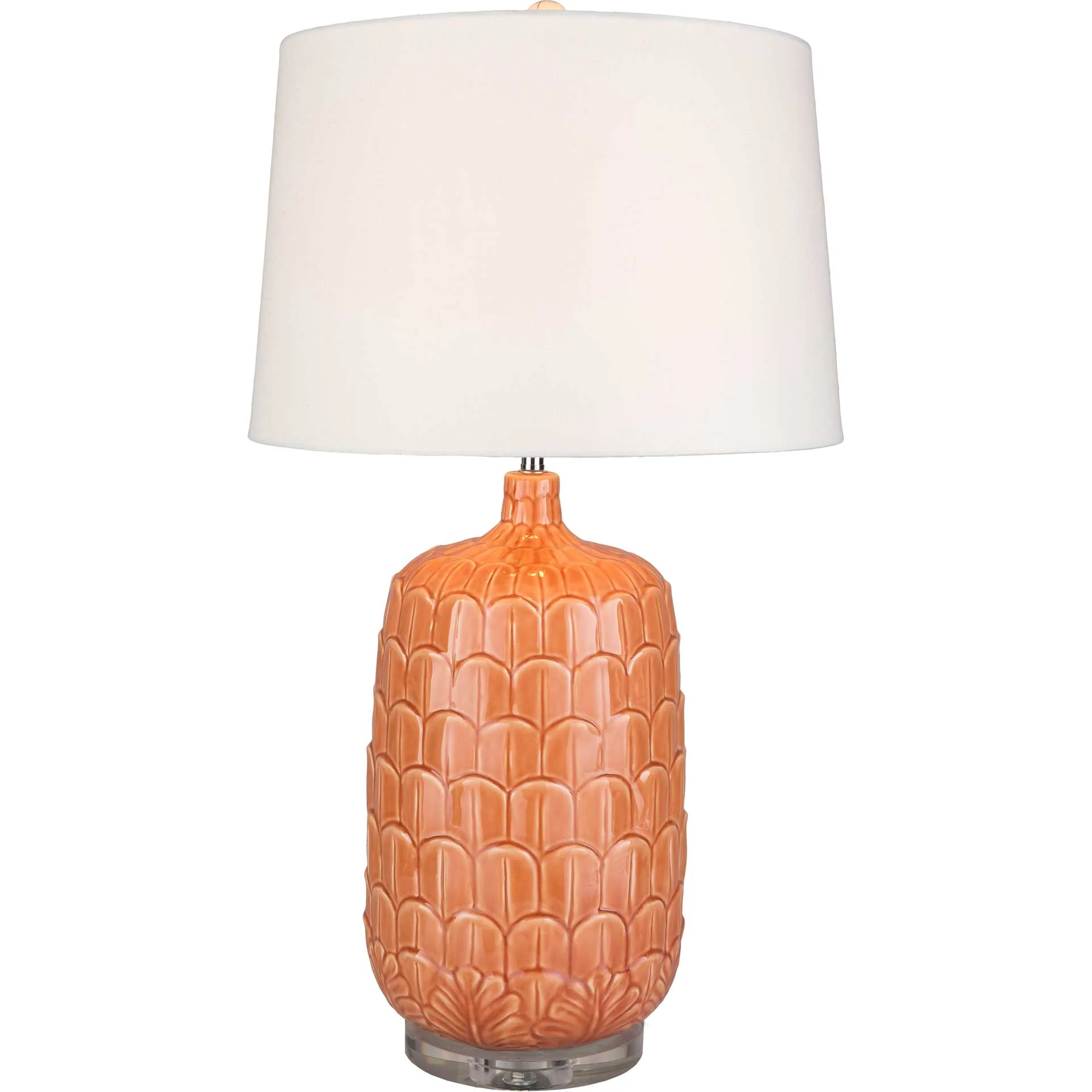 Brian Table Lamp Bright Orange/White/Coral - Image 2
