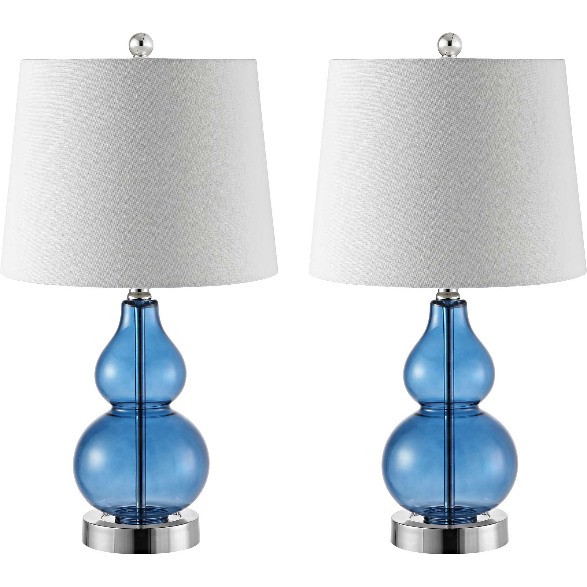 Brienne Table Lamps Blue/Chrome (Set of 2) - Image 2