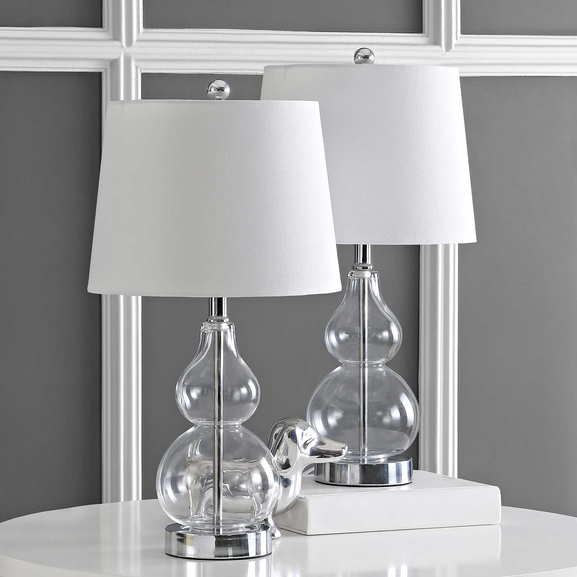 Brienne Table Lamps Clear/Chrome (Set of 2) - Image 3