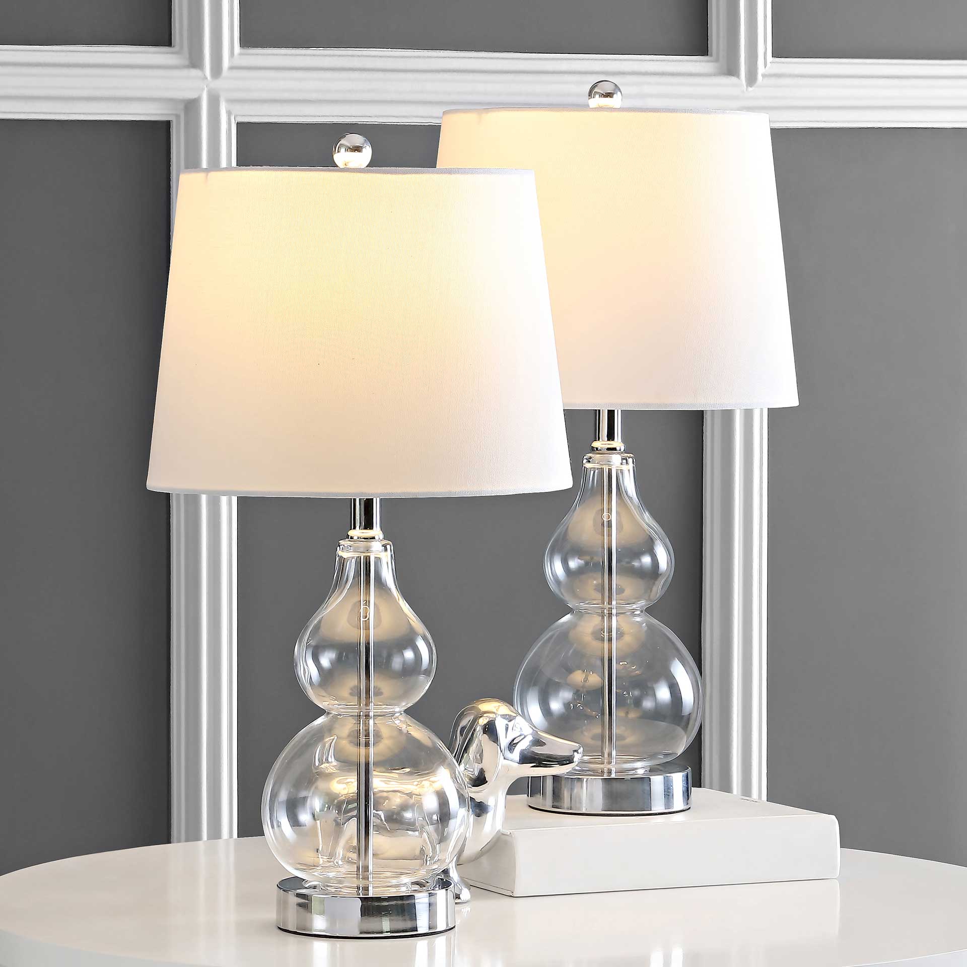 Brienne Table Lamps Clear/Chrome (Set of 2) - Image 4