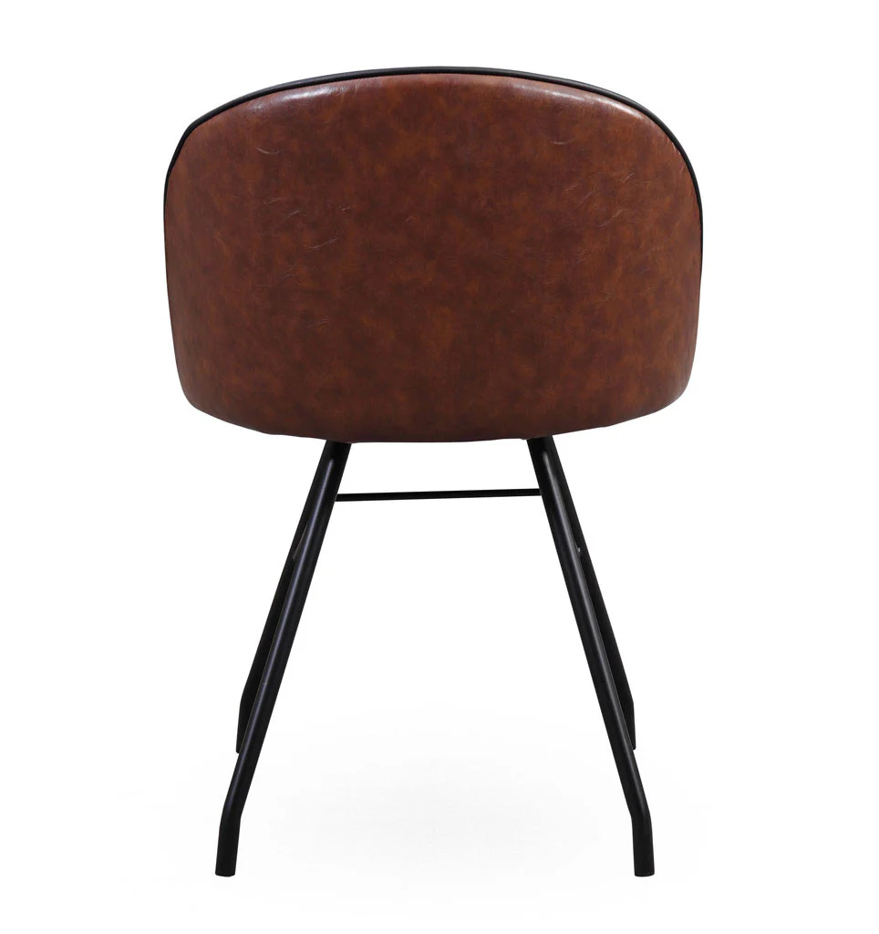 Brighton Swivel Chair Dark Brown/Black - Image 4
