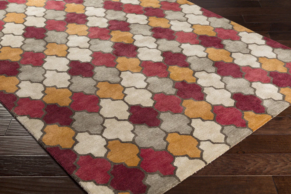 Brilliance Cherry/Burgundy/Tan Area Rug - Image 2