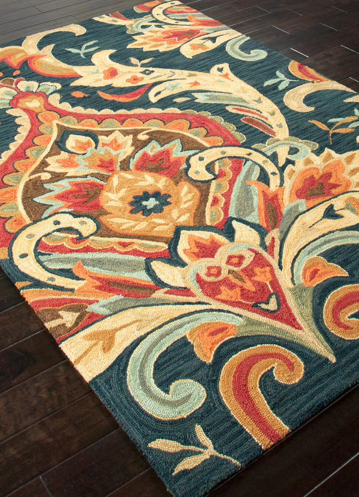 Brio Brocade Navy Area Rug - Image 2