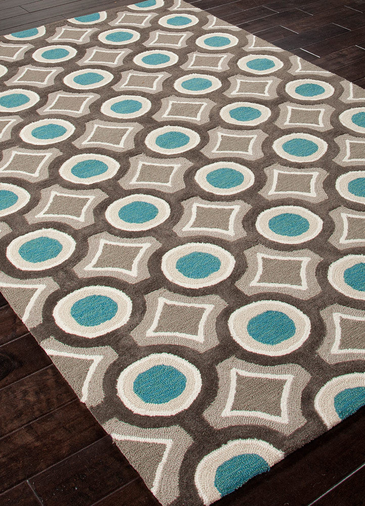 Brio Mosaic Deep Charcoal/Aegean Blue Area Rug - Image 2