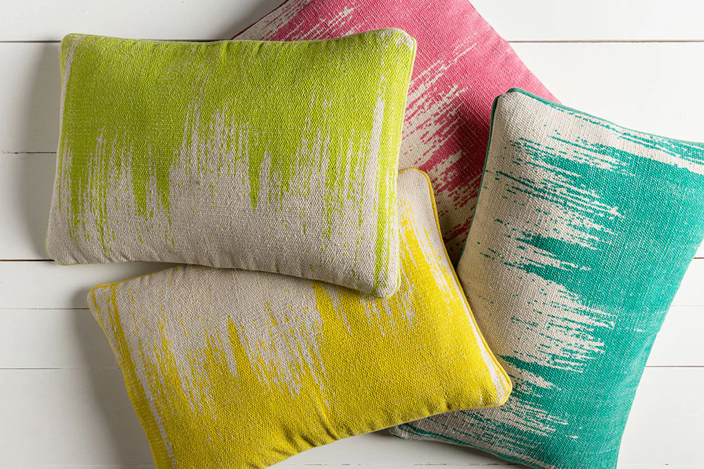 Bristle Teal/Light Gray Pillow - Image 2