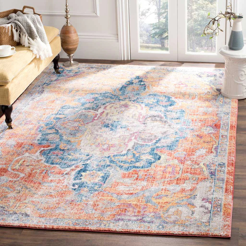 Bristol Blue/Orange Area Rug - Image 4
