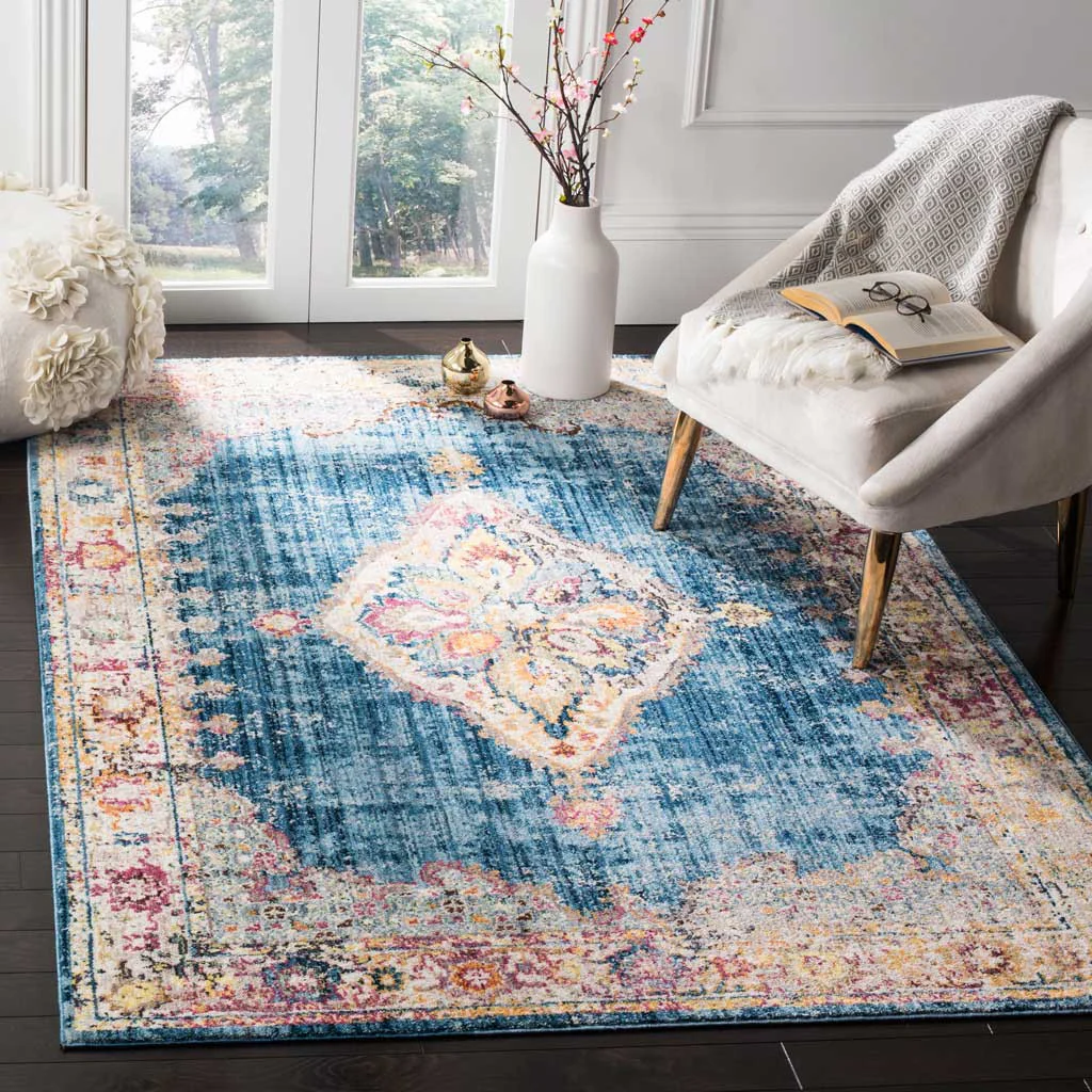 Bristol Diamond Blue/Ivory Area Rug - Image 4