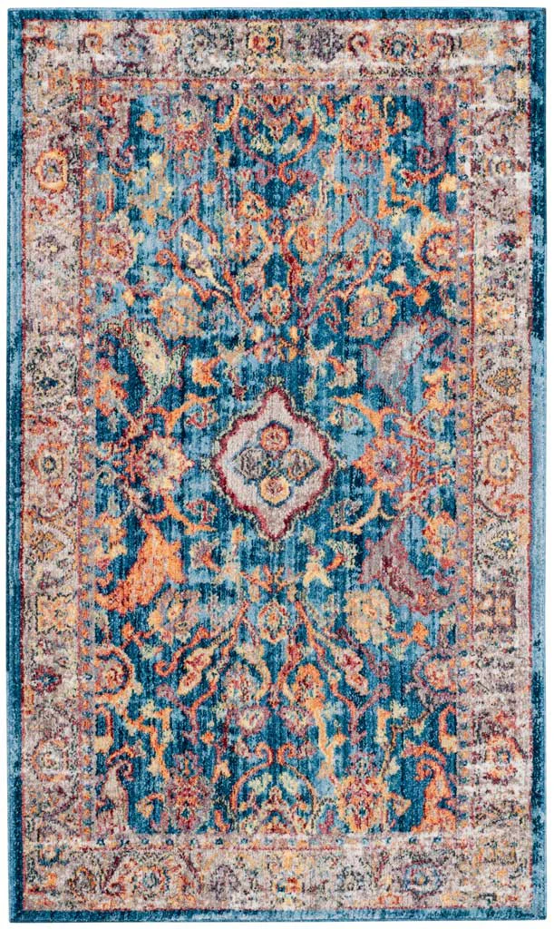 Bristol Garden Blue/Light Gray Area Rug - Image 2