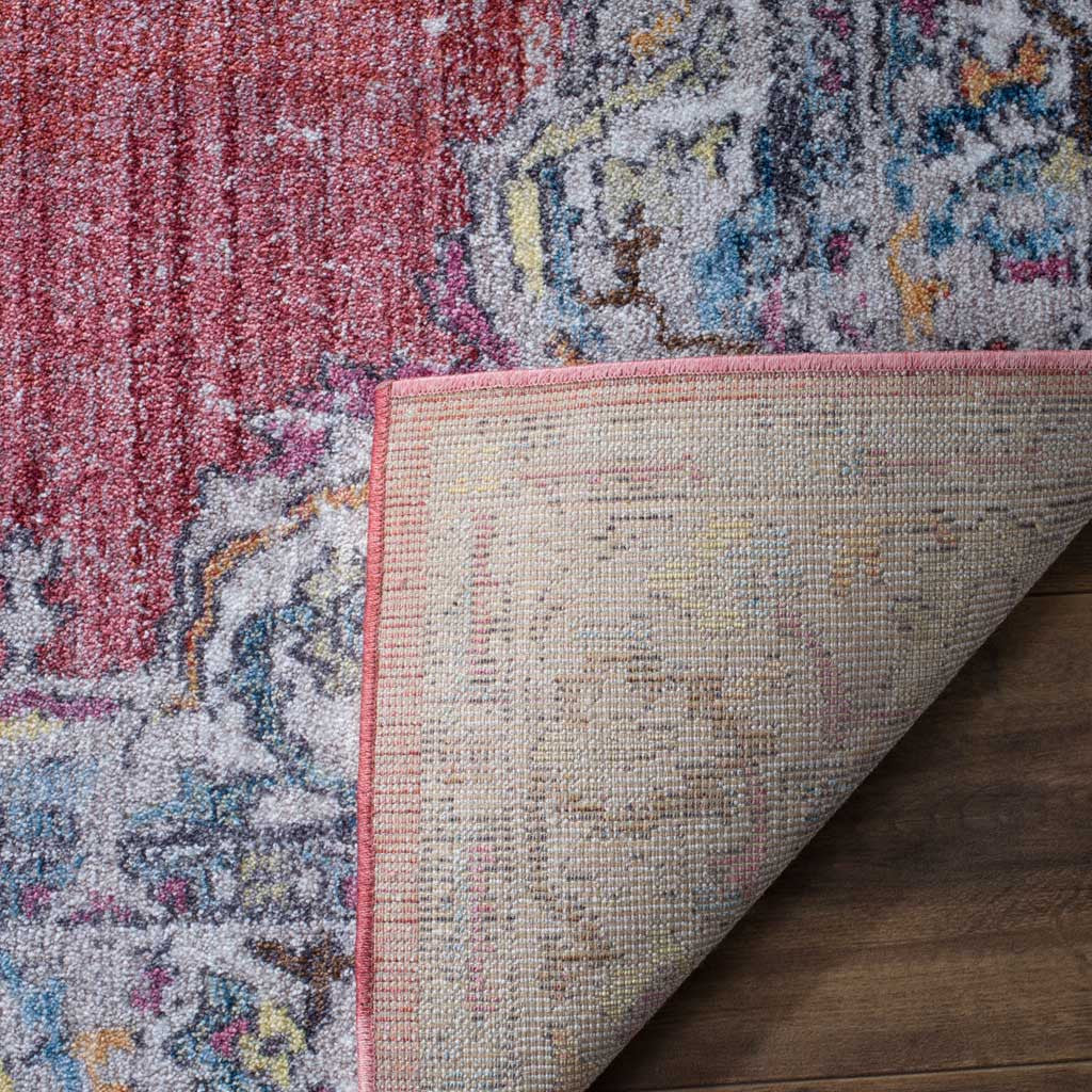 Bristol Medallion Fuchsia/Light Gray Area Rug - Image 4