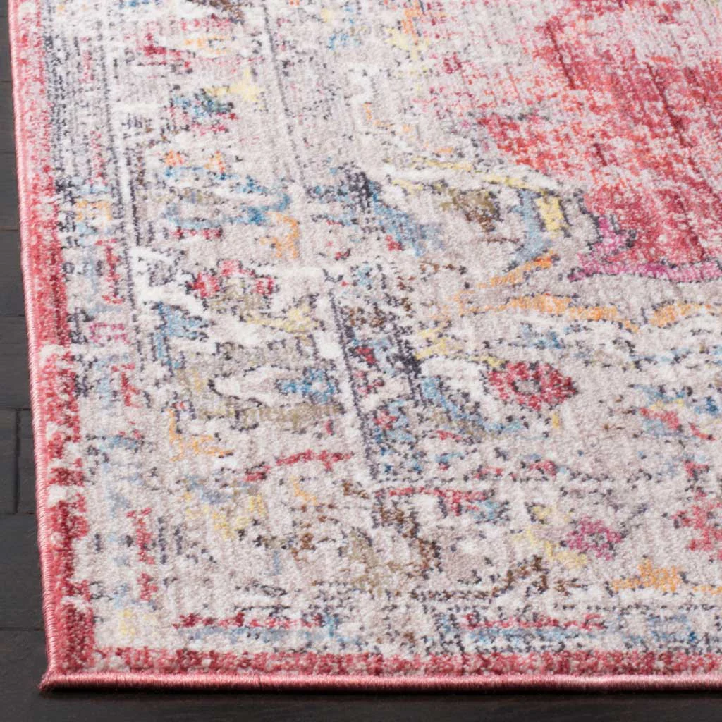 Bristol Medallion Rose/Light Gray Area Rug - Image 3