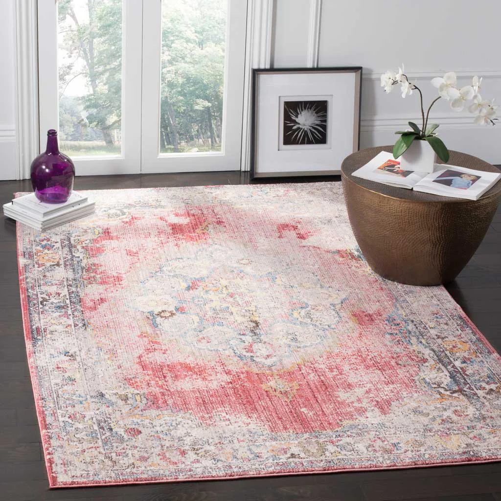 Bristol Medallion Rose/Light Gray Area Rug - Image 5