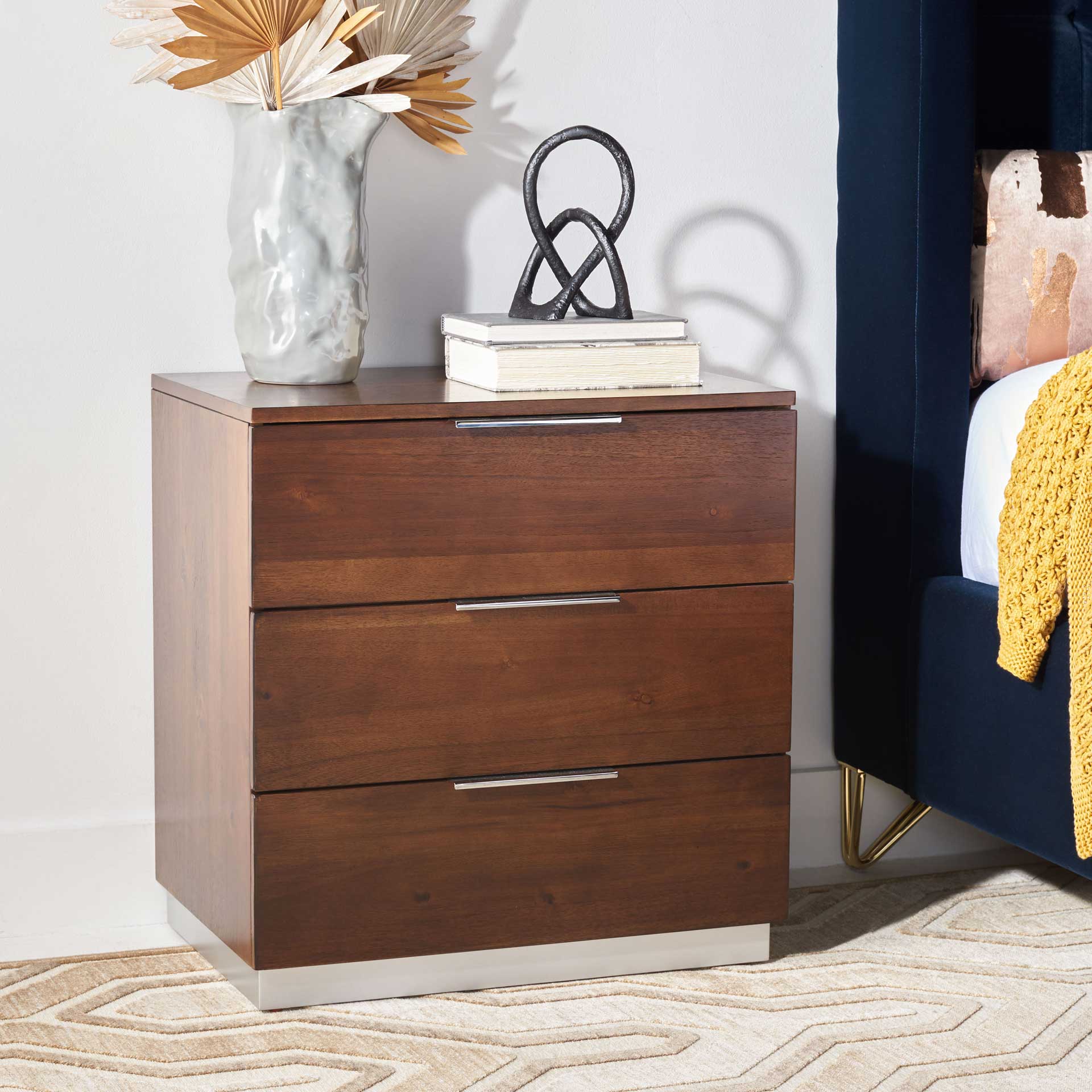 Brixton 3 Drawer Nightstand Walnut - Image 7