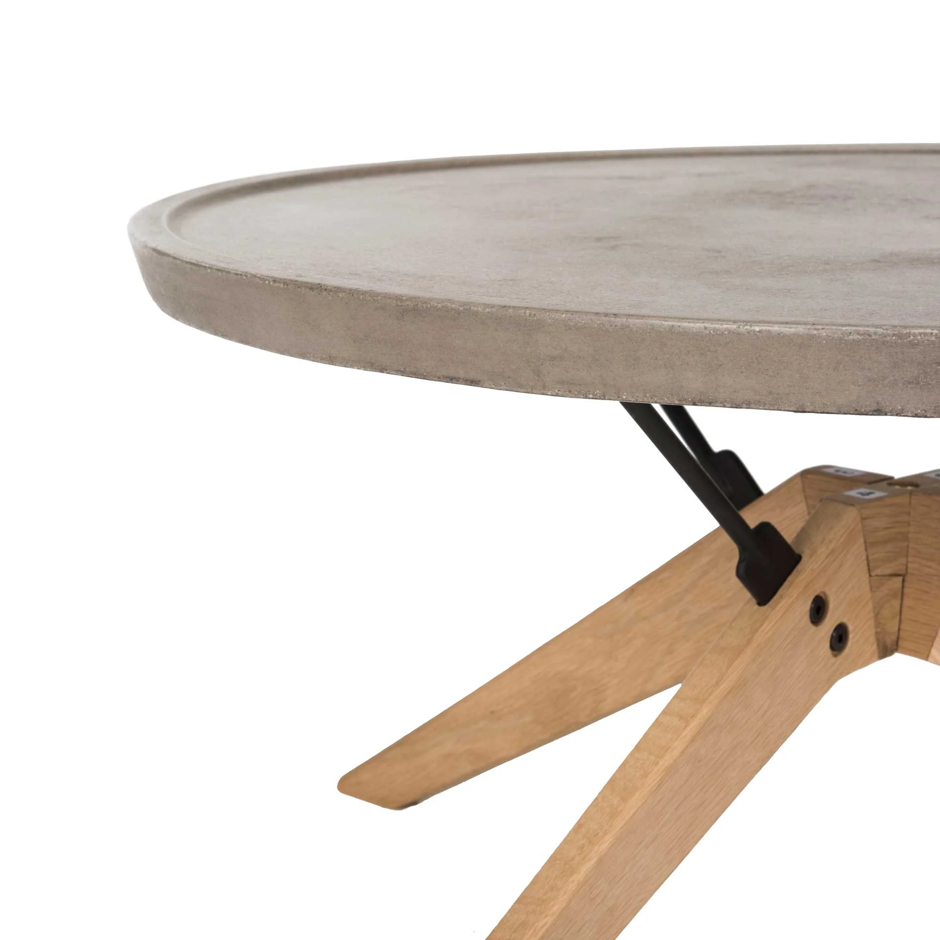 Brockton Modern Concrete Round Coffee Table Dark Gray - Image 2