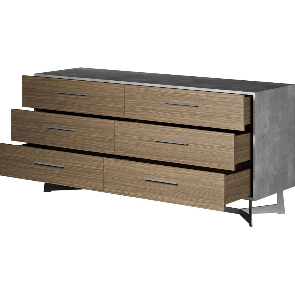 Broome Dresser Concrete/Latte Walnut - Image 2